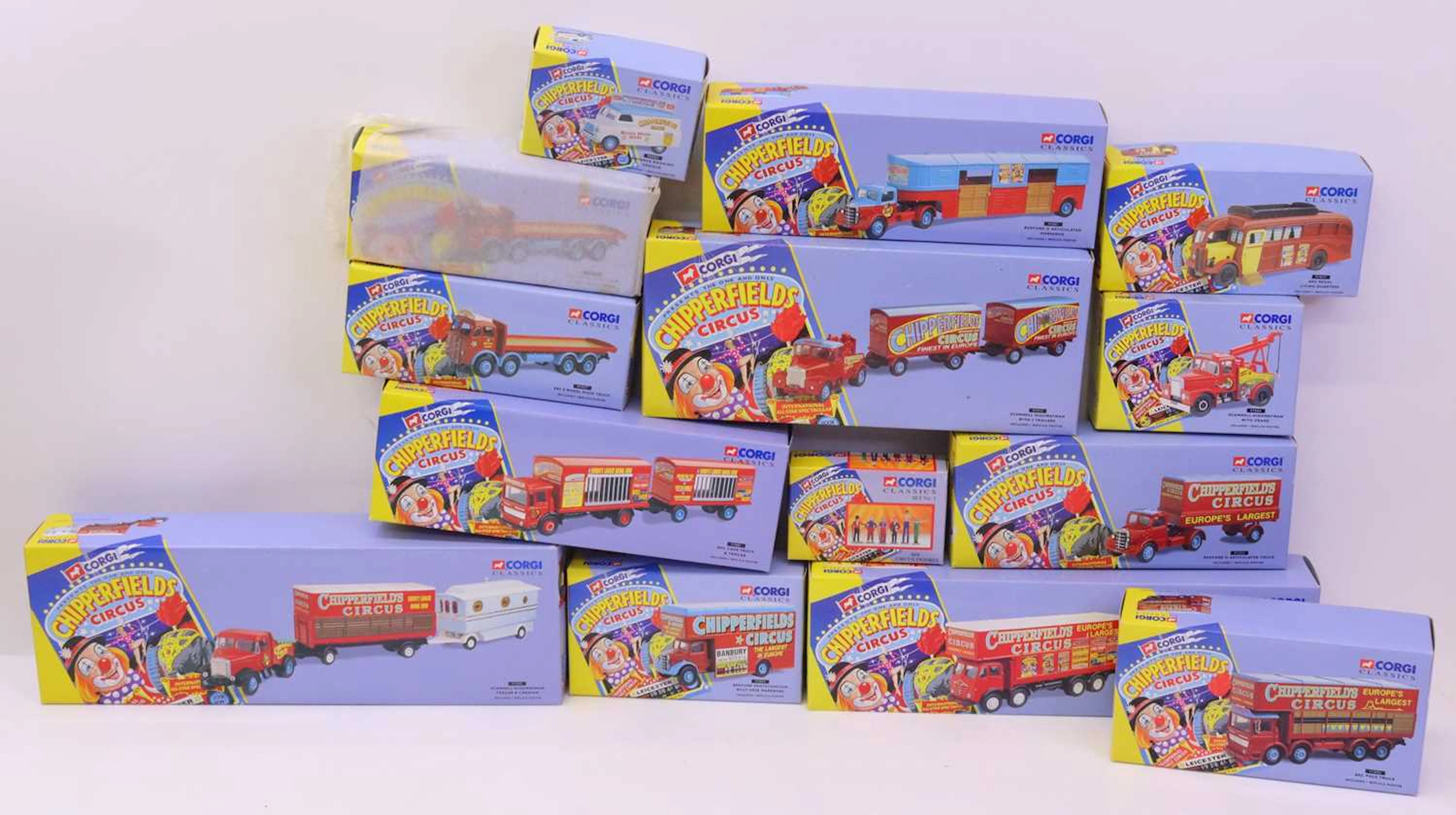 Lot 209 - 12 various boxed Corgi Chipperfields Circus