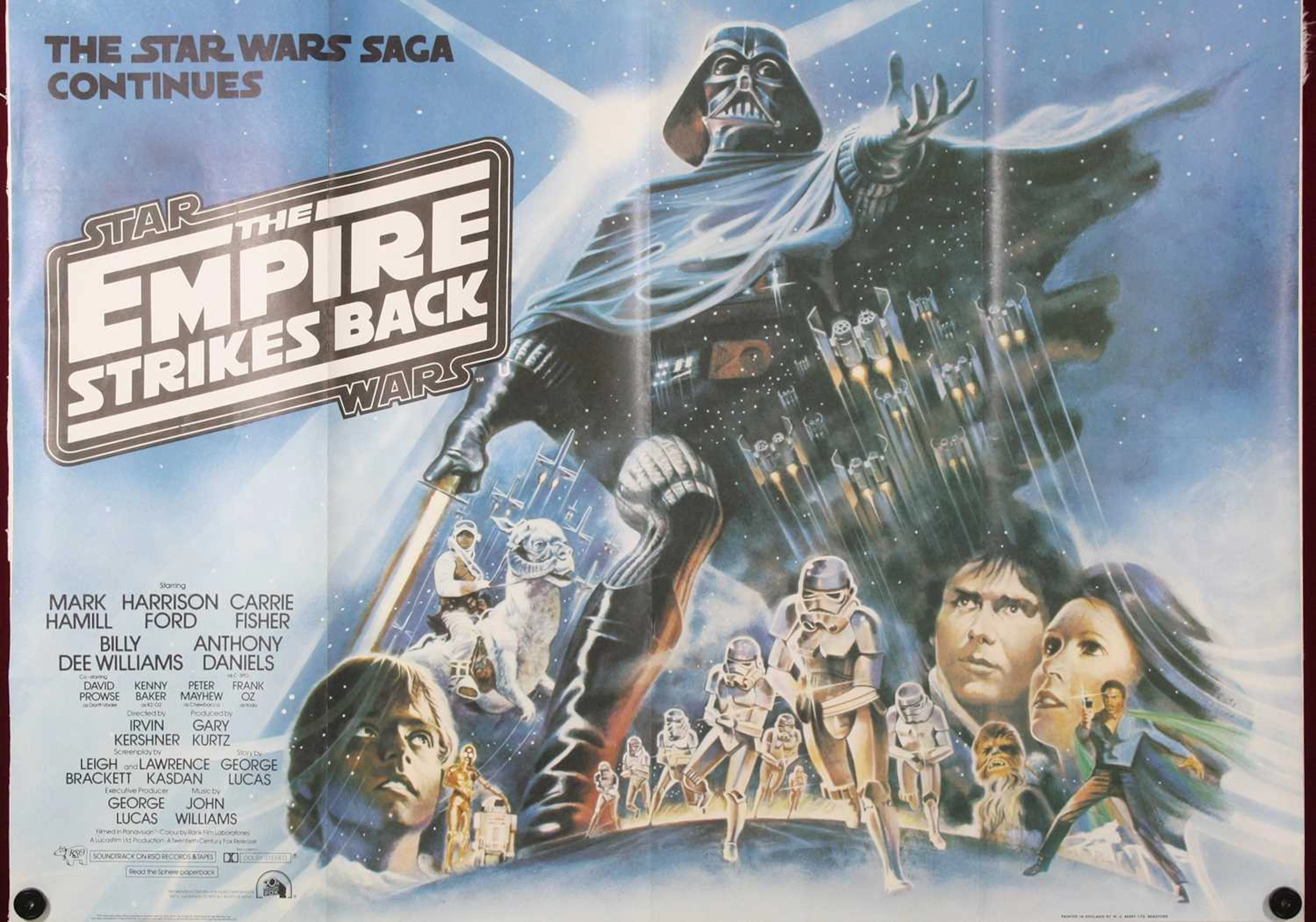Star Wars The Empire Strikes Back, 1980 UK quad film