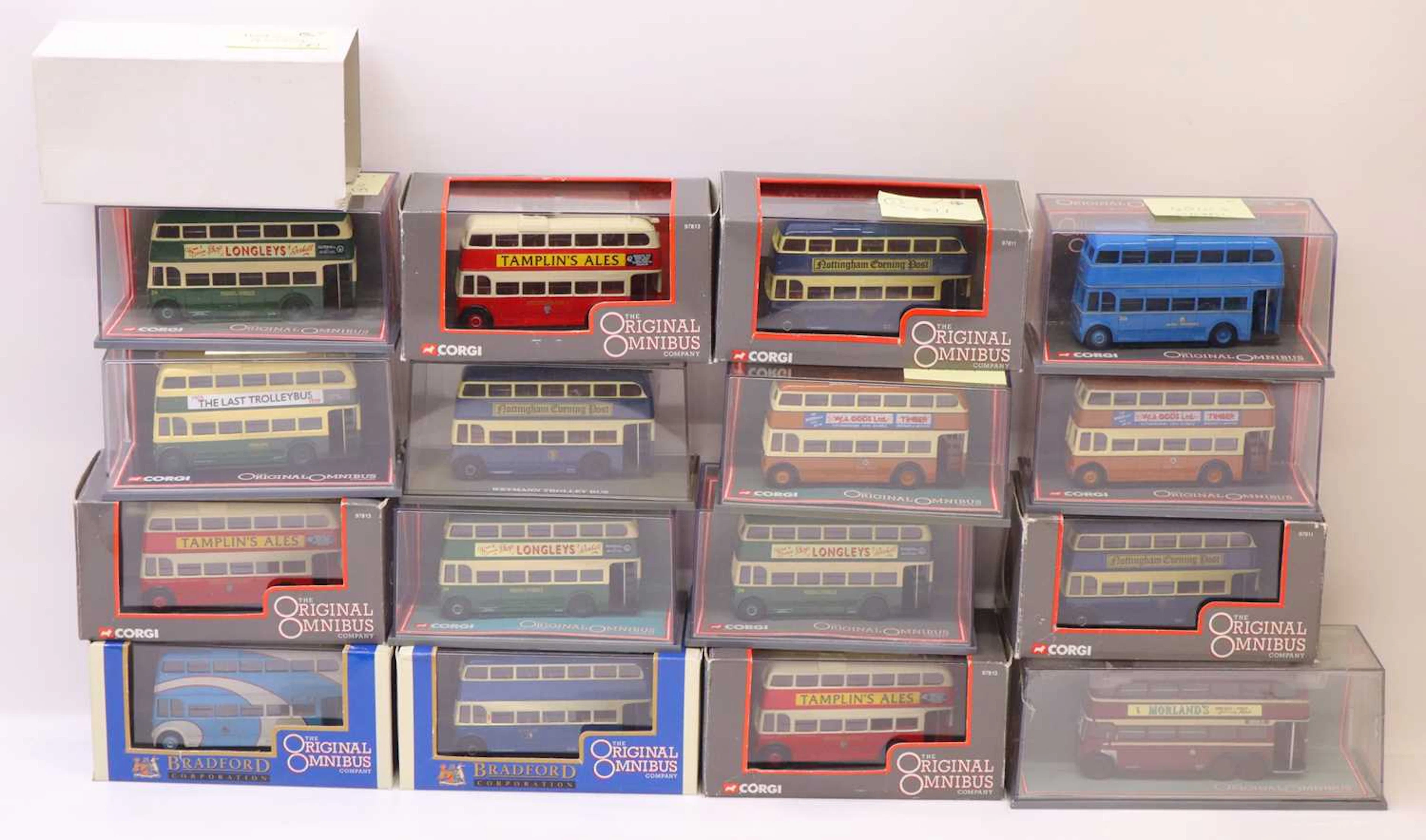Lot 290 - 16 boxed Corgi Original Omnibus 1/76th