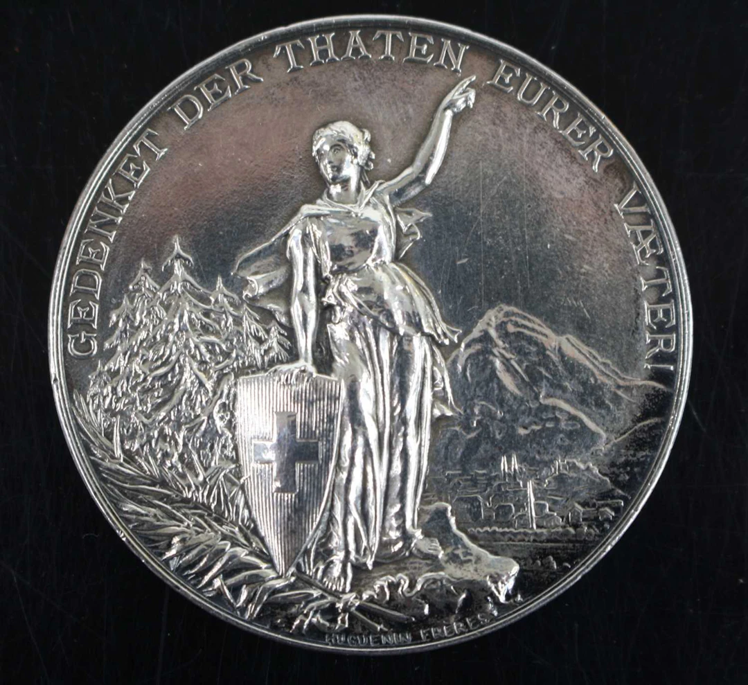 Lot 1094 - A Swiss 1892 Glarus Shooting Festival medal
