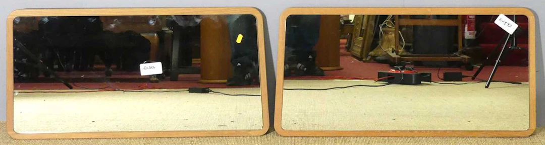 Lot 604 - A pair of contemporary blond oak-backed