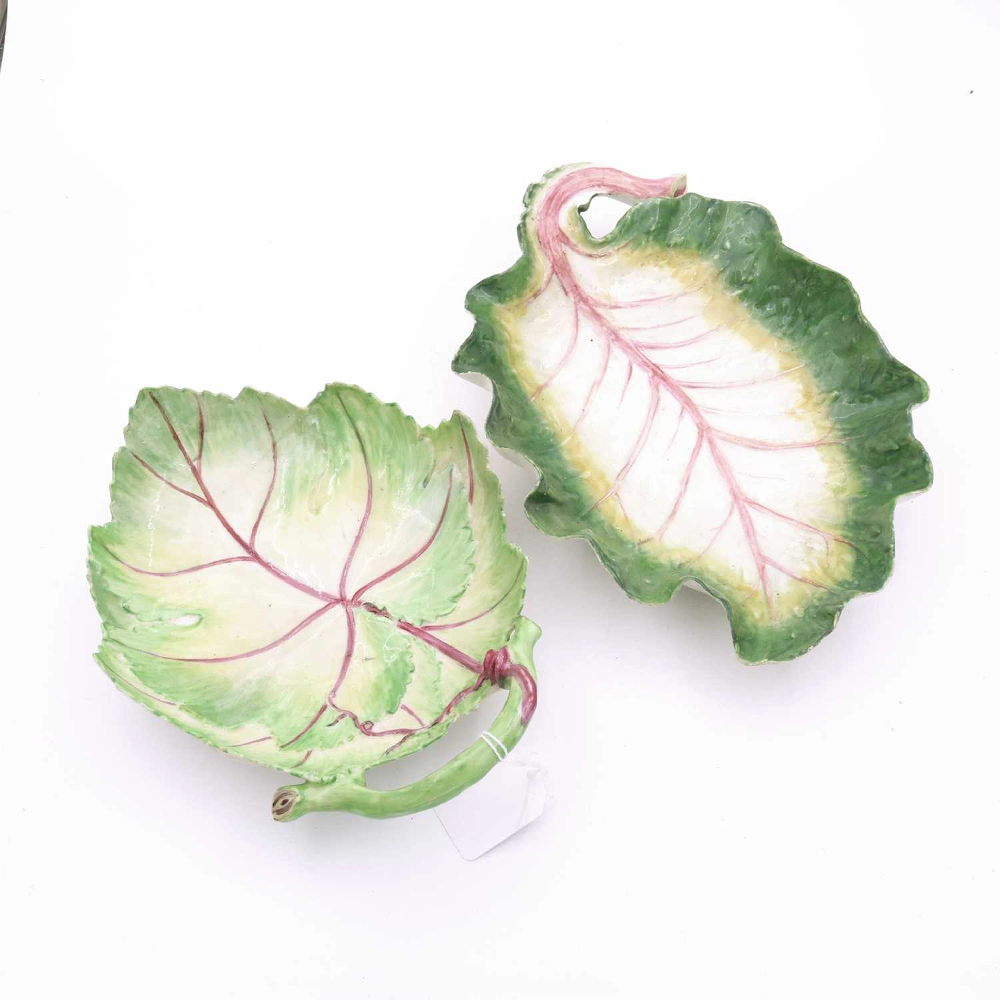 Lot 103 - A Chelsea porcelain Red Anchor period leaf