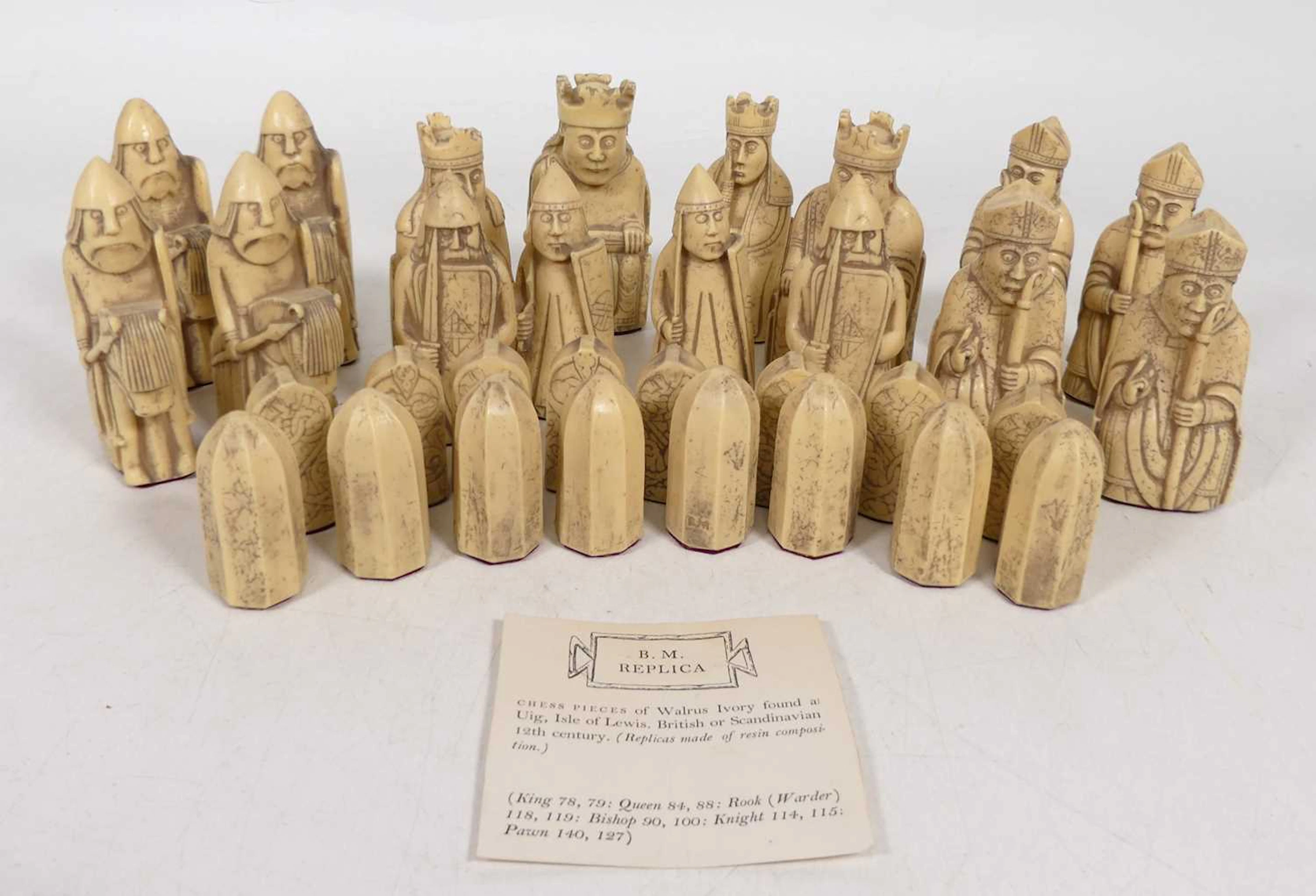 Lot 388 - A resin part chess set, after the walrus