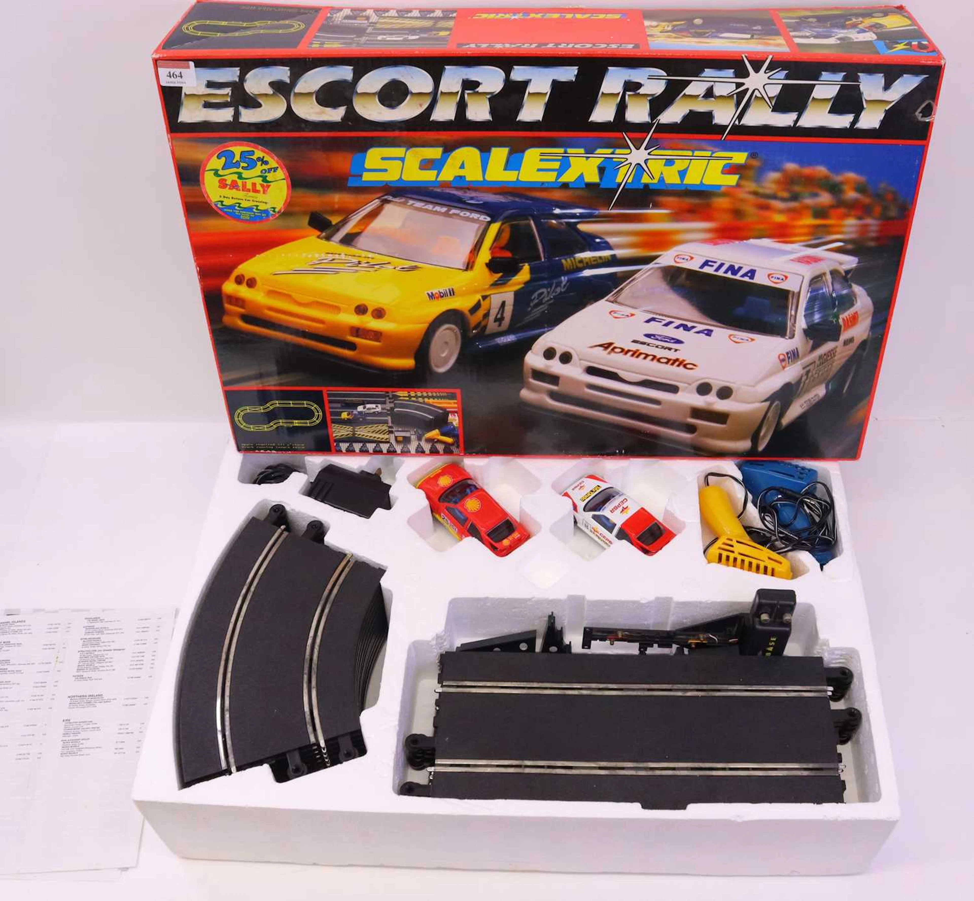 Lot 464 - Scalextric slot car Escort Rally set