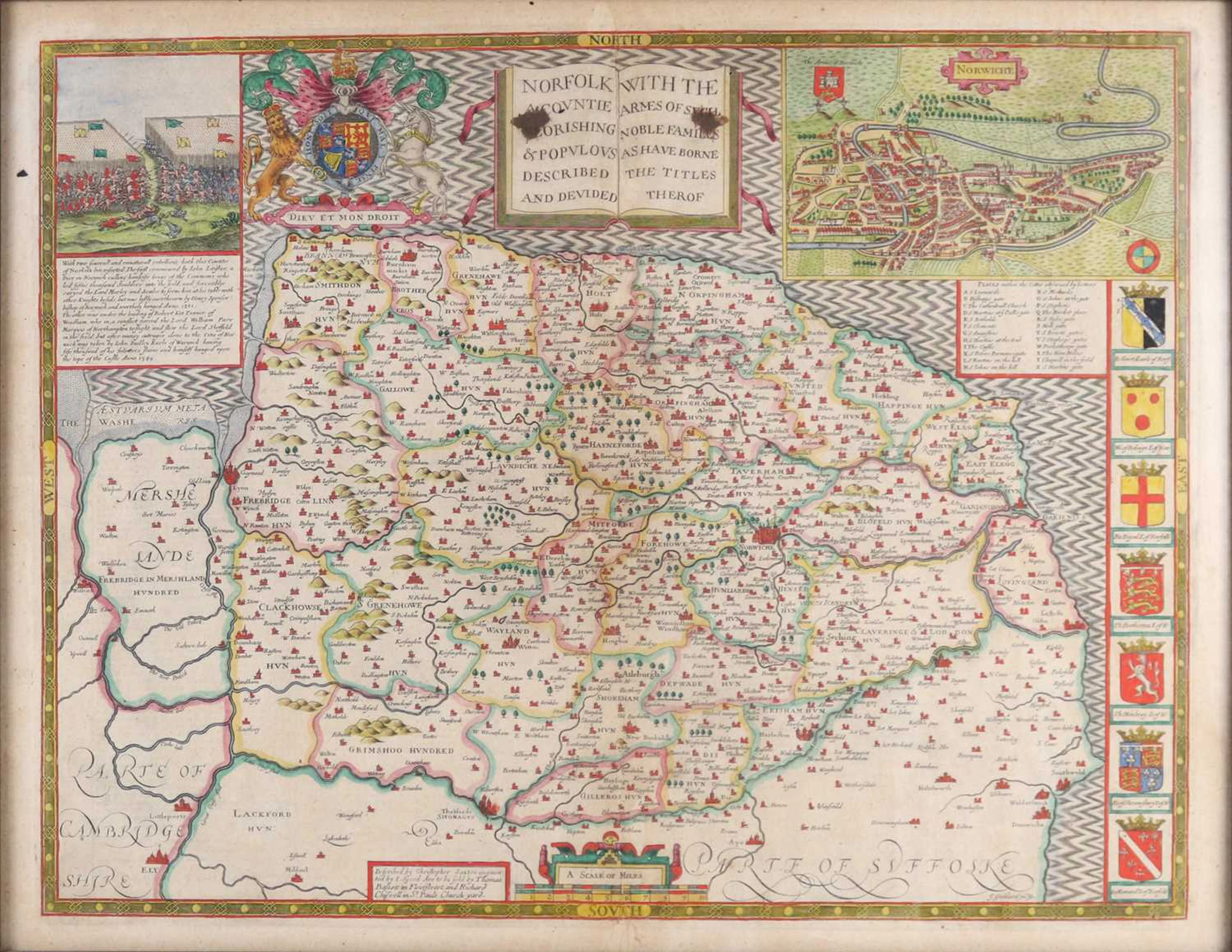 Lot 162 - John Speed (1552-1629) - 'Norfolk' described