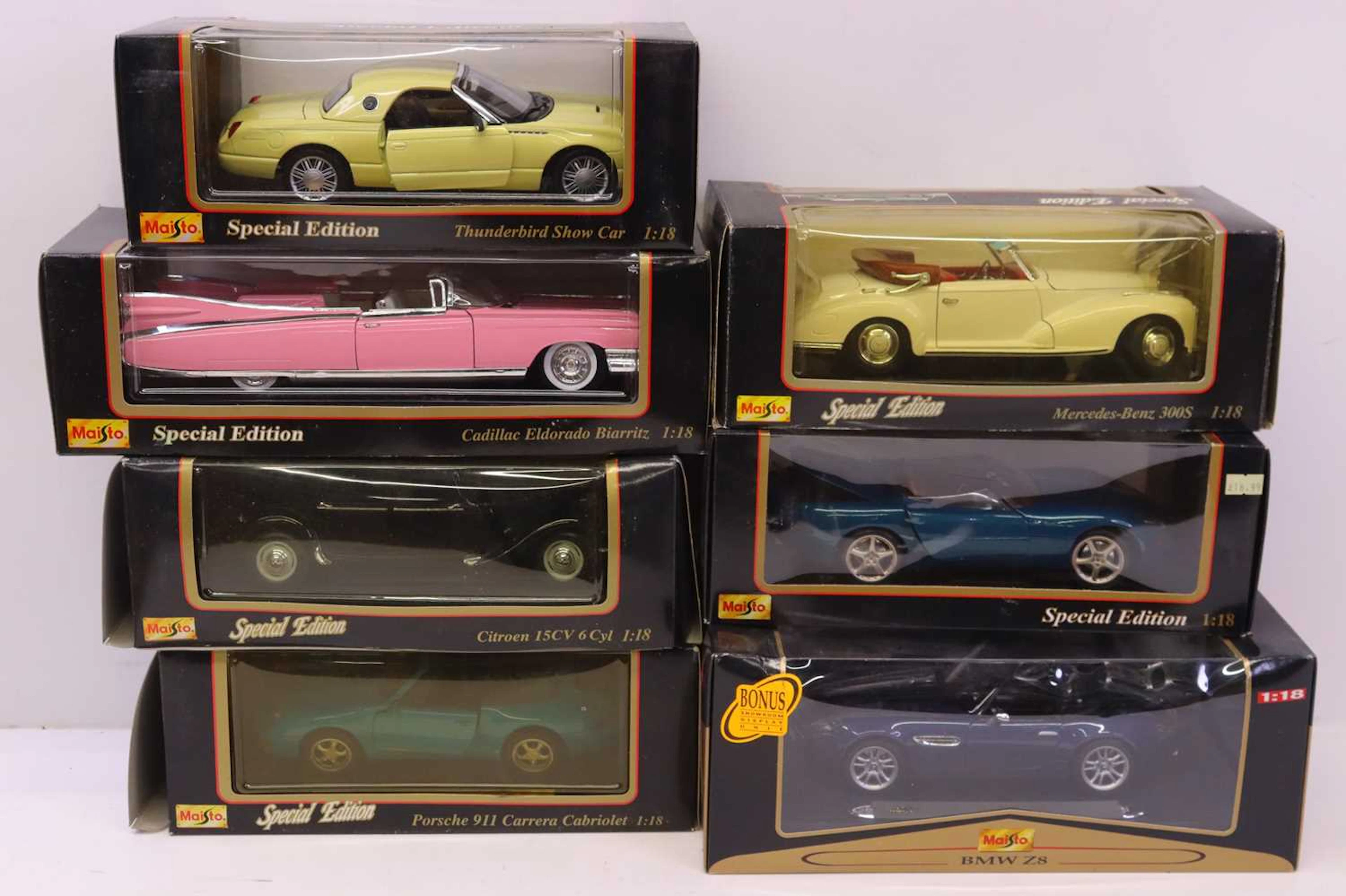 Lot 160 - Maisto 1/18 scale group of 7 modern issue