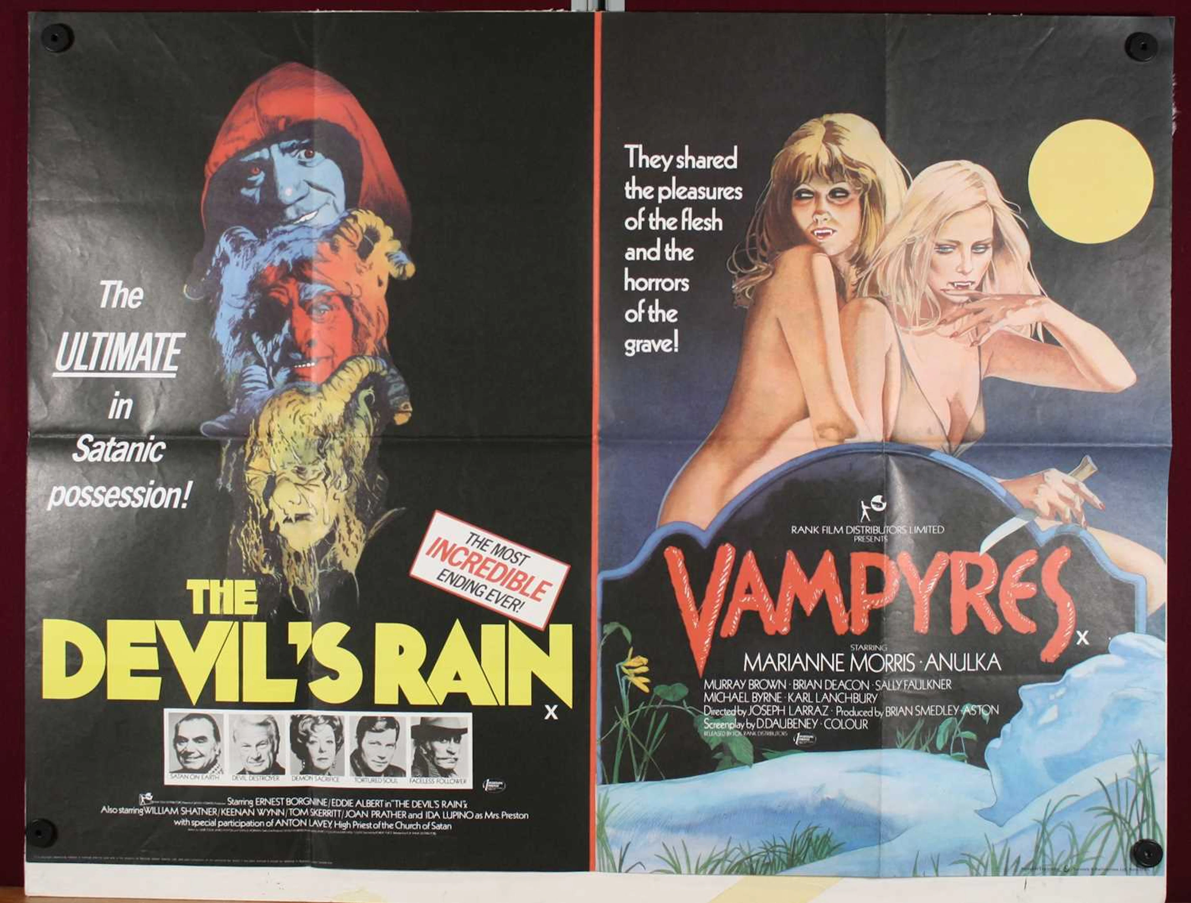The Devil's Rain/Vampyres, 1970s UK quad double bill