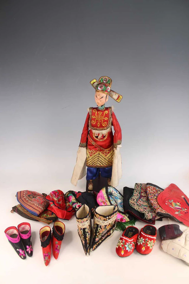 Lot 95 - A Chinese Traditional Puppet Figure and a