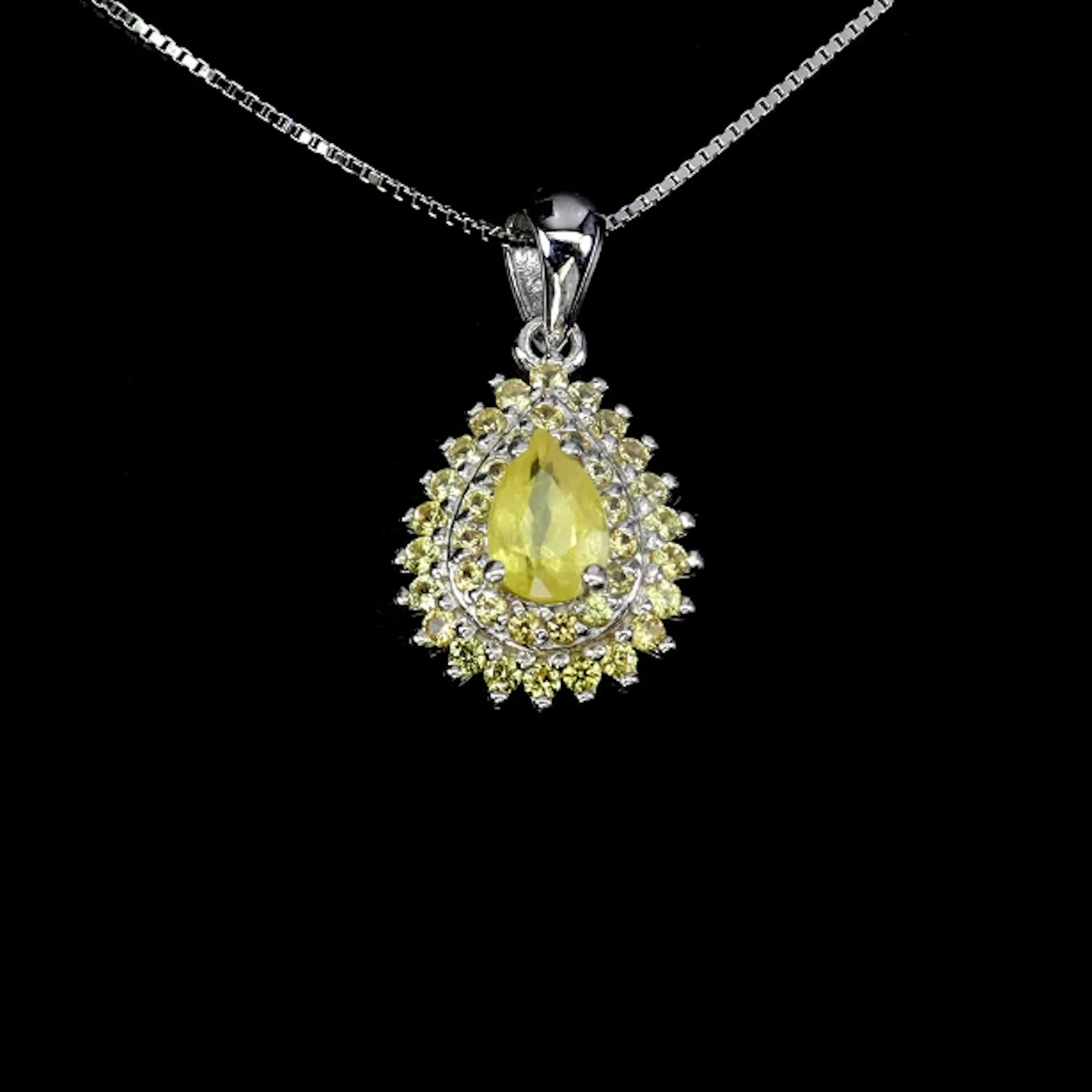 Pendant in rhodium-plated Sterling Silver