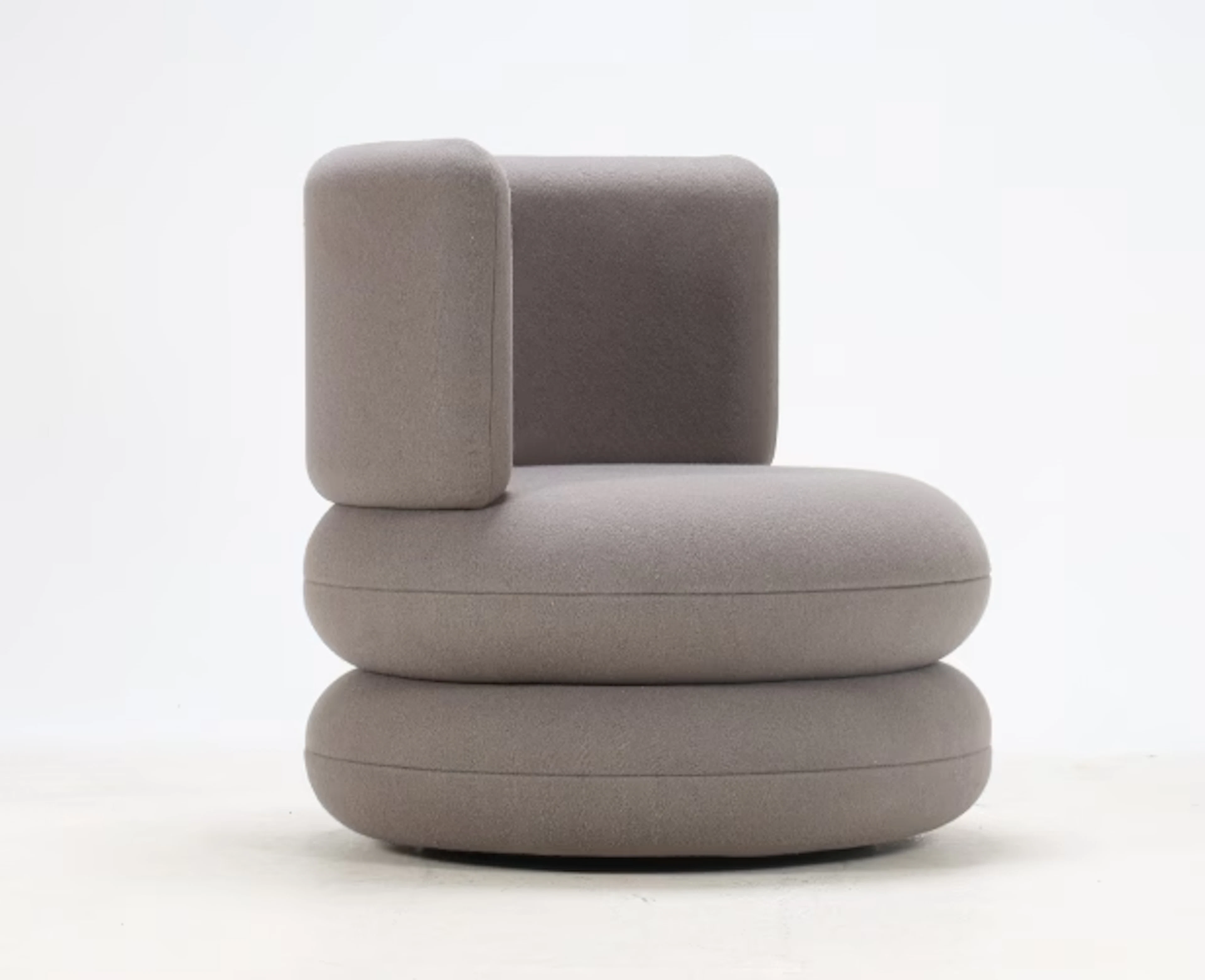 Verner Panton for Verpan: 'Easy Chair' armchair upholstered in grey wool