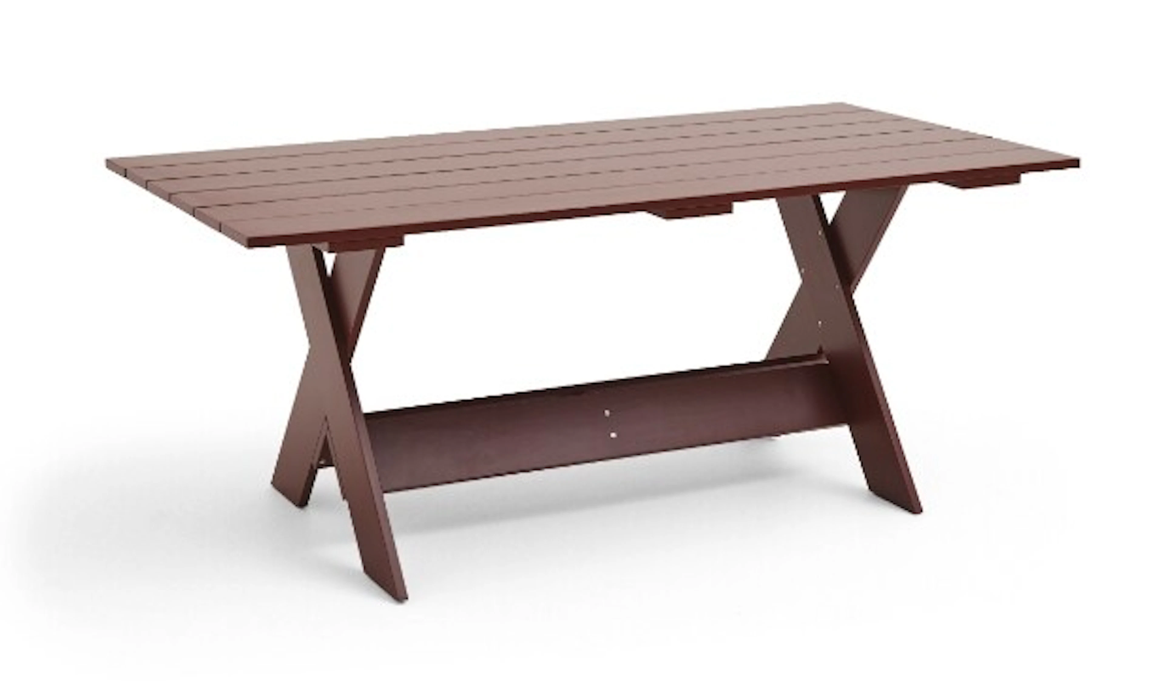 Gerrit Rietveld for HAY. Outdoor dining table, L 180 cm, Crate Collection. Red