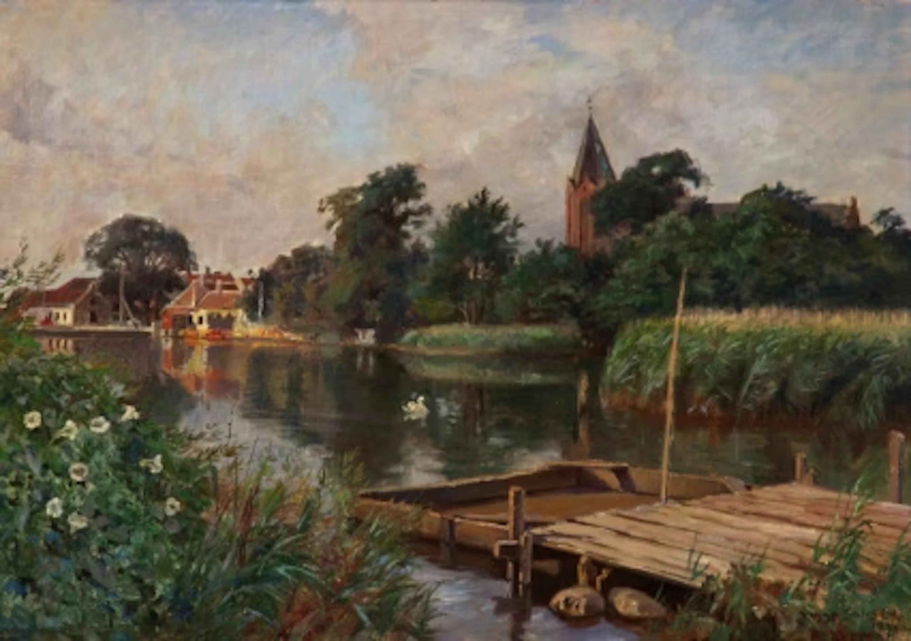 Viggo Langer. Party from Assens on a summer day