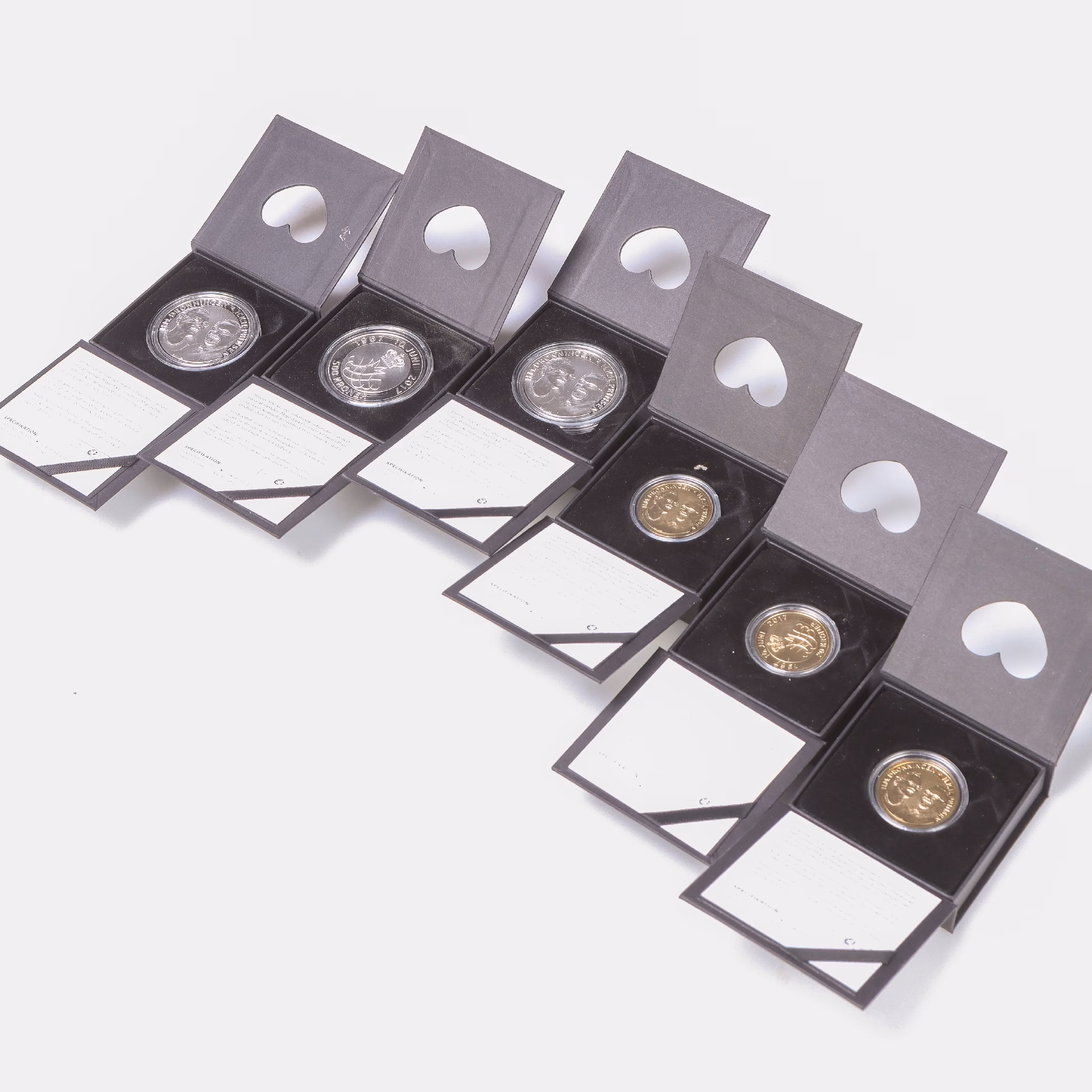 Coins, Golden Anniversary, 500 kr and 20 kr (6)