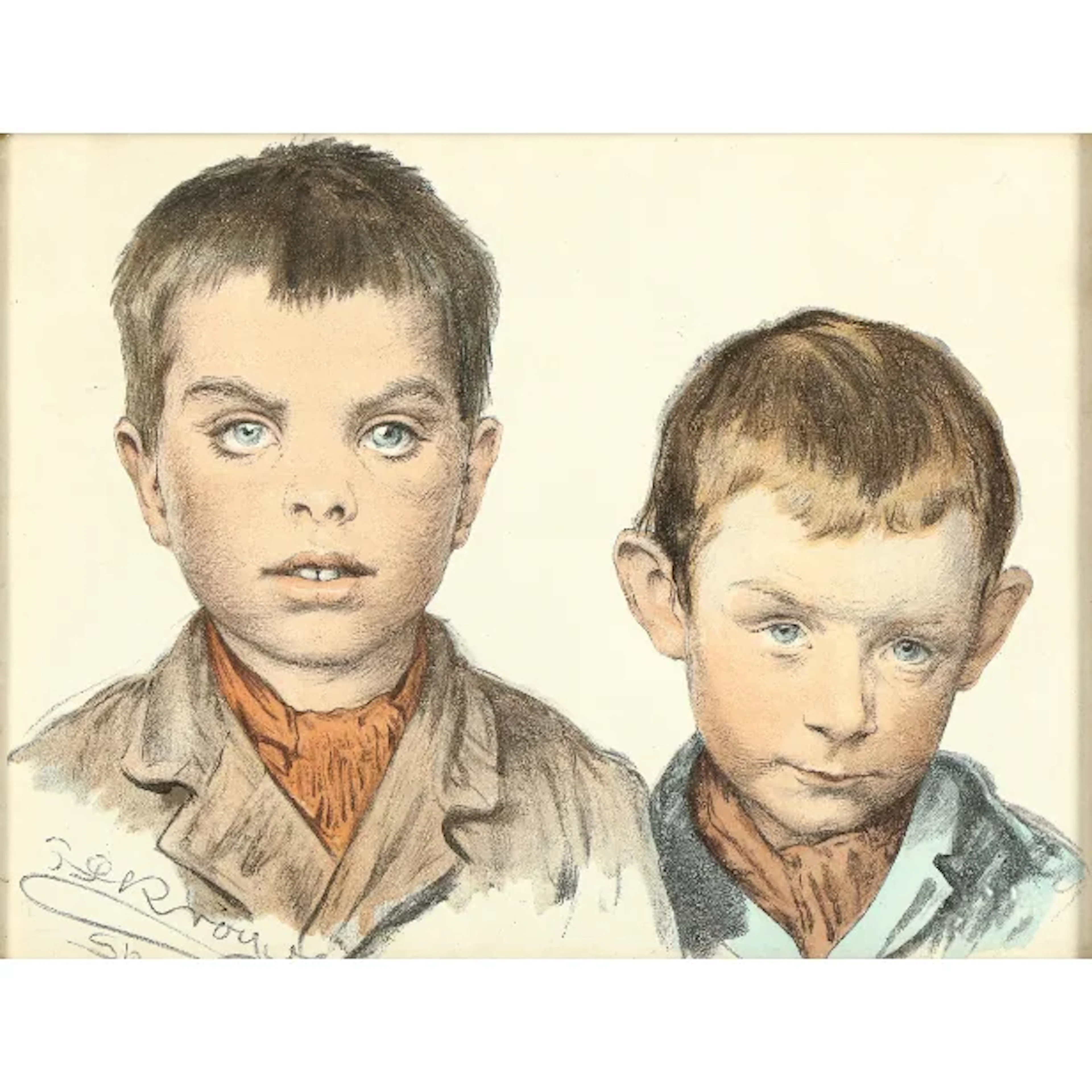 Peder Severin Krøyer. Portrait of two boys, Skagen.