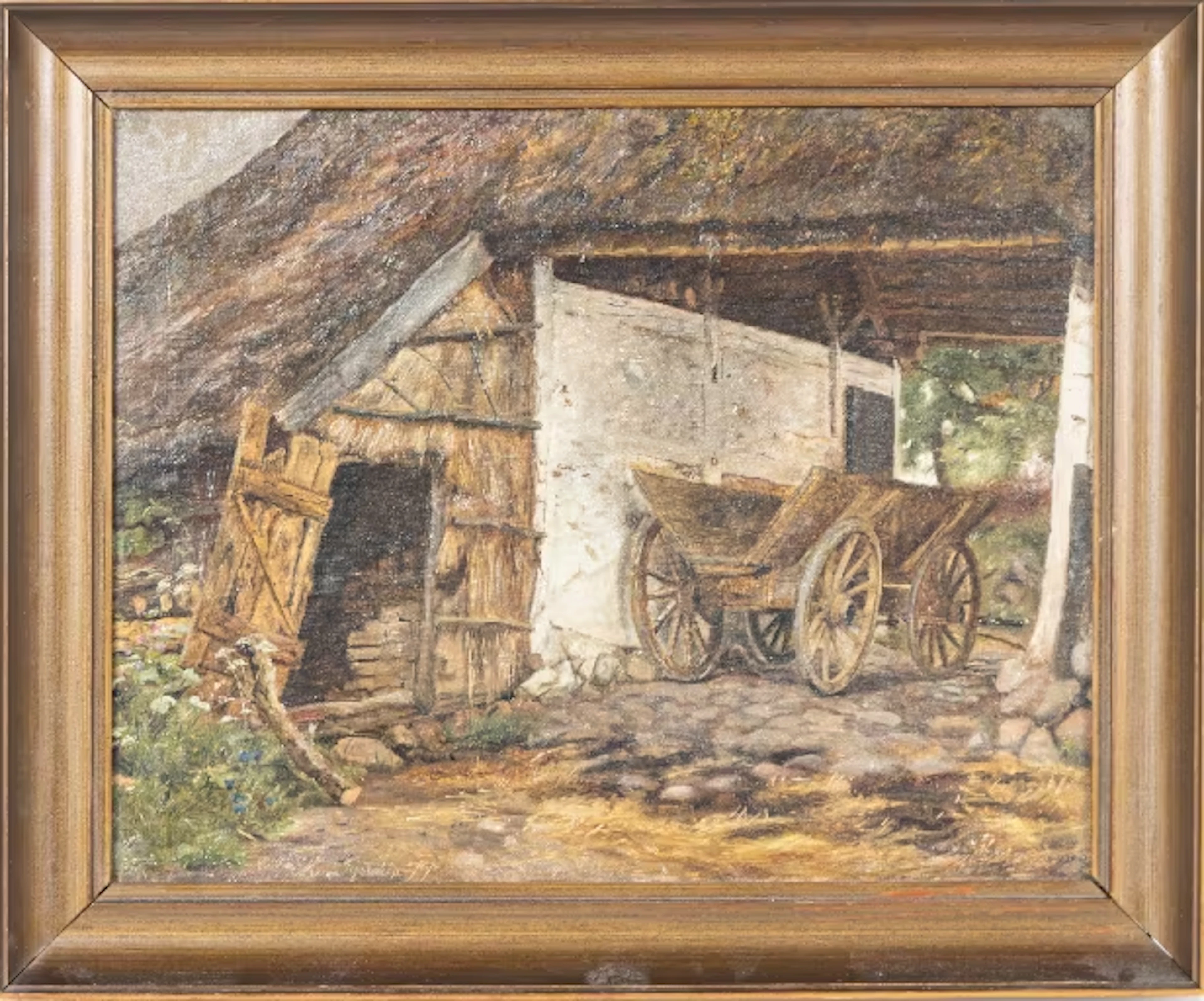 Emile Mundt. Carriage in the stable.