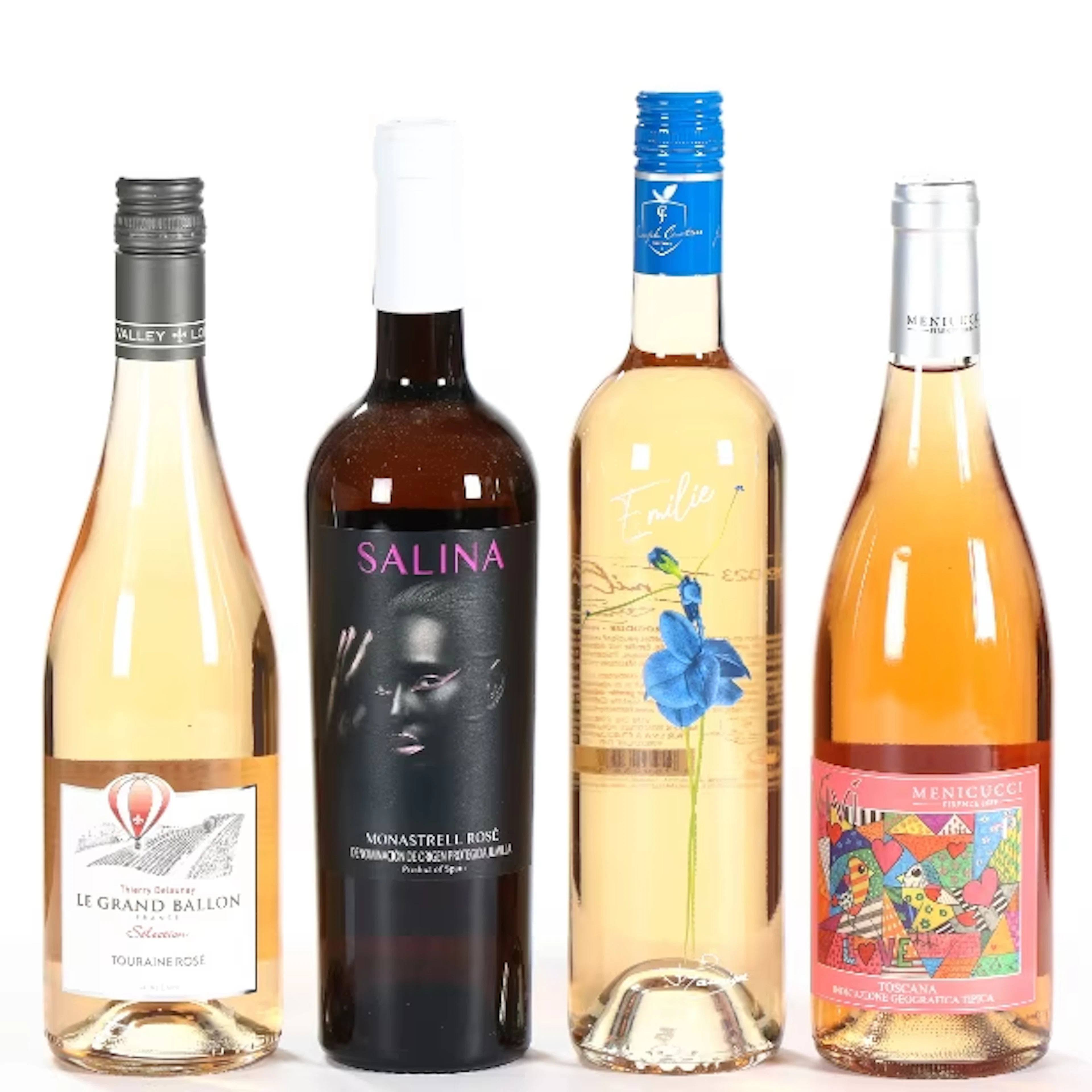 48 fl. miscellaneous rosé, i.a. Les Herbettes and Le Grand Ballon. (OC). (48)