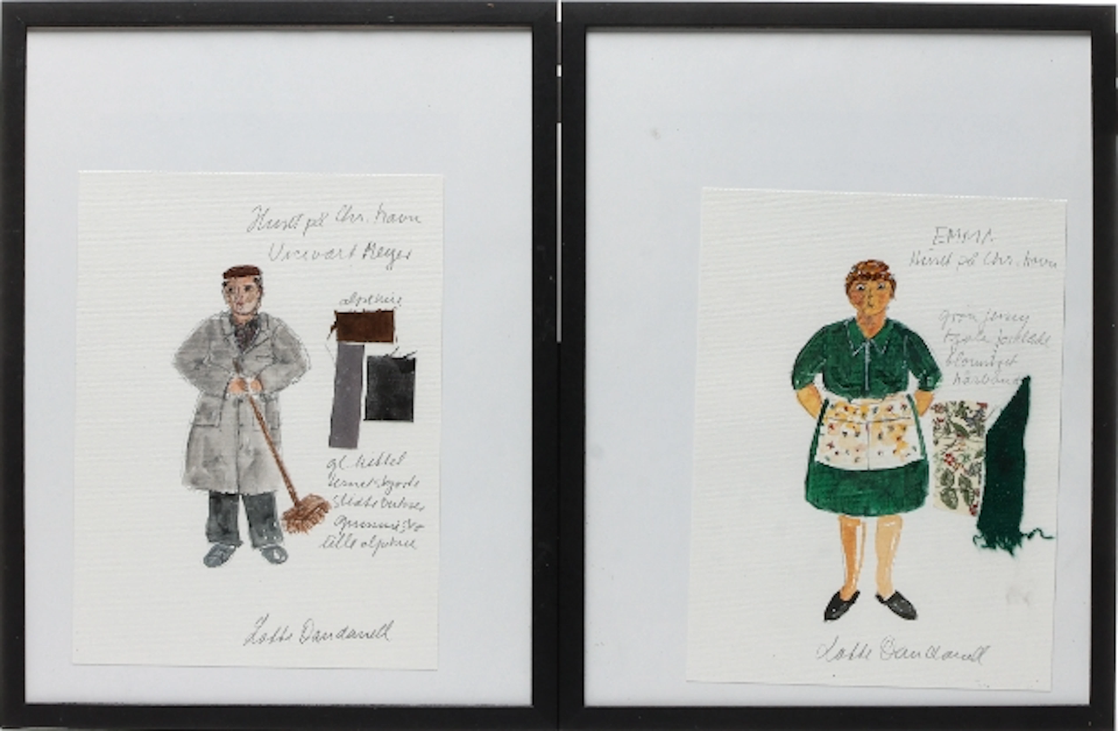 Lotte Dandanell. 'The House at Christianshavn'. Costume drawings for