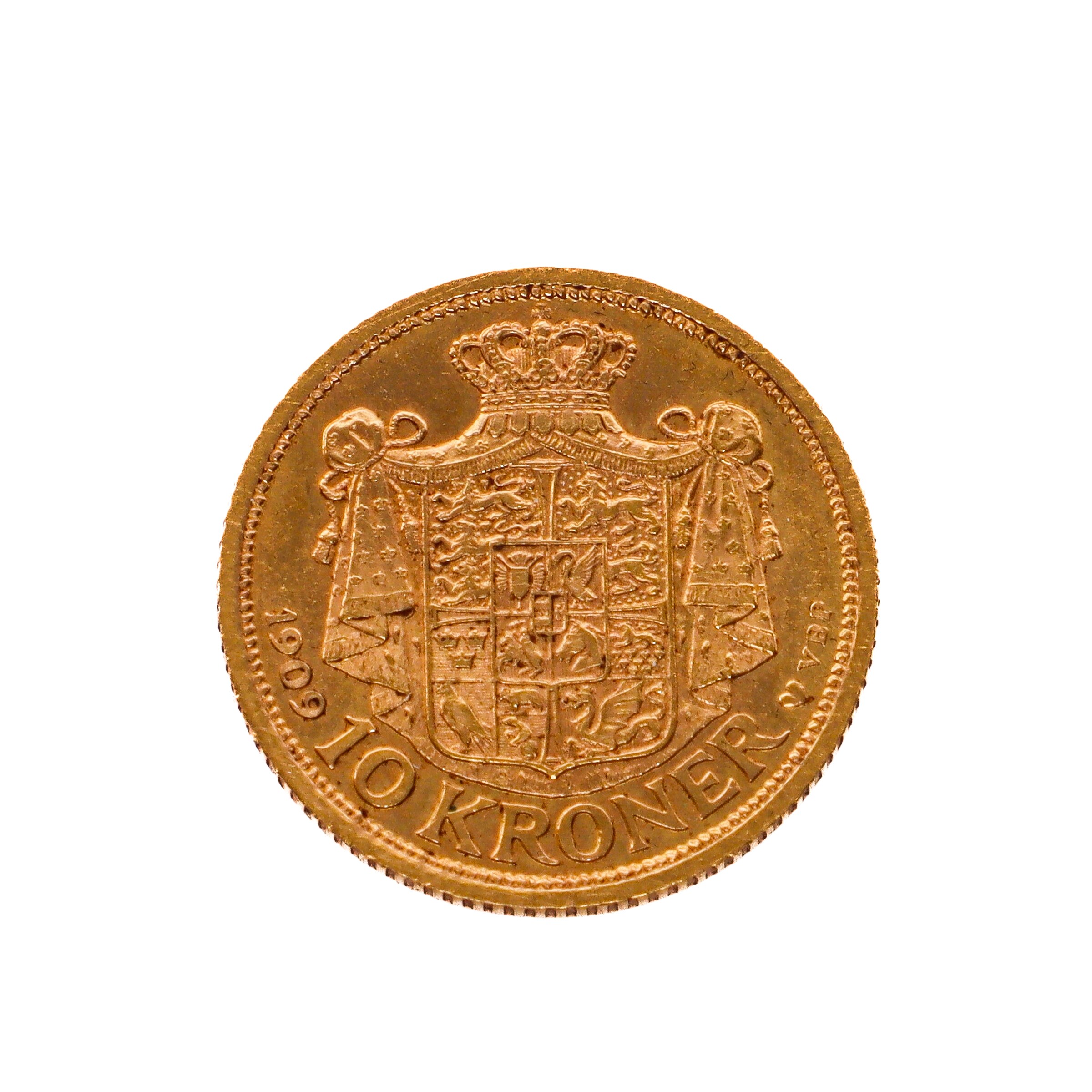 Denmark: Frederik VIII - 1909 - 10 kr gold coin