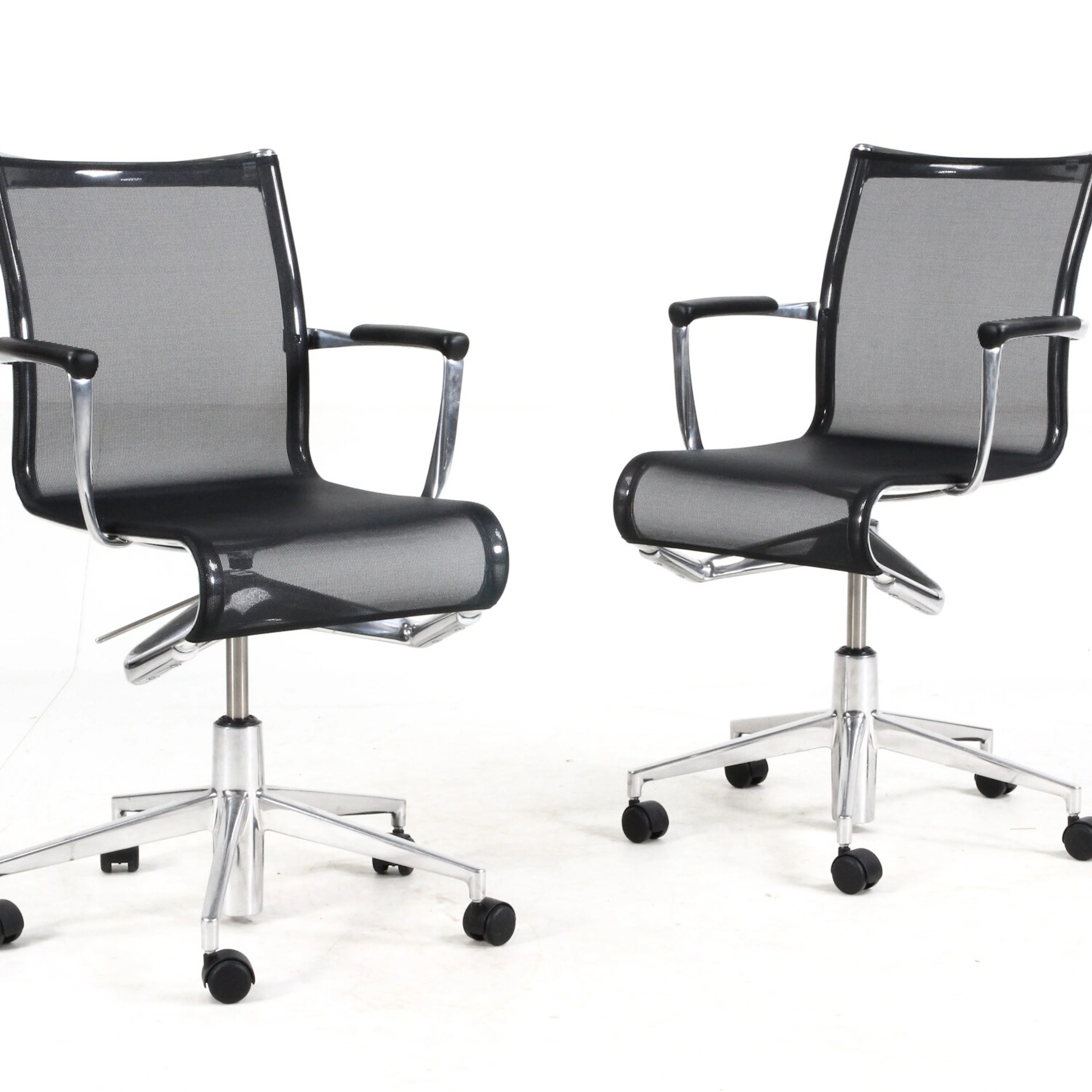 Alberto Meda for Alias. Pair of armchairs/office chairs, model Meeting Frame