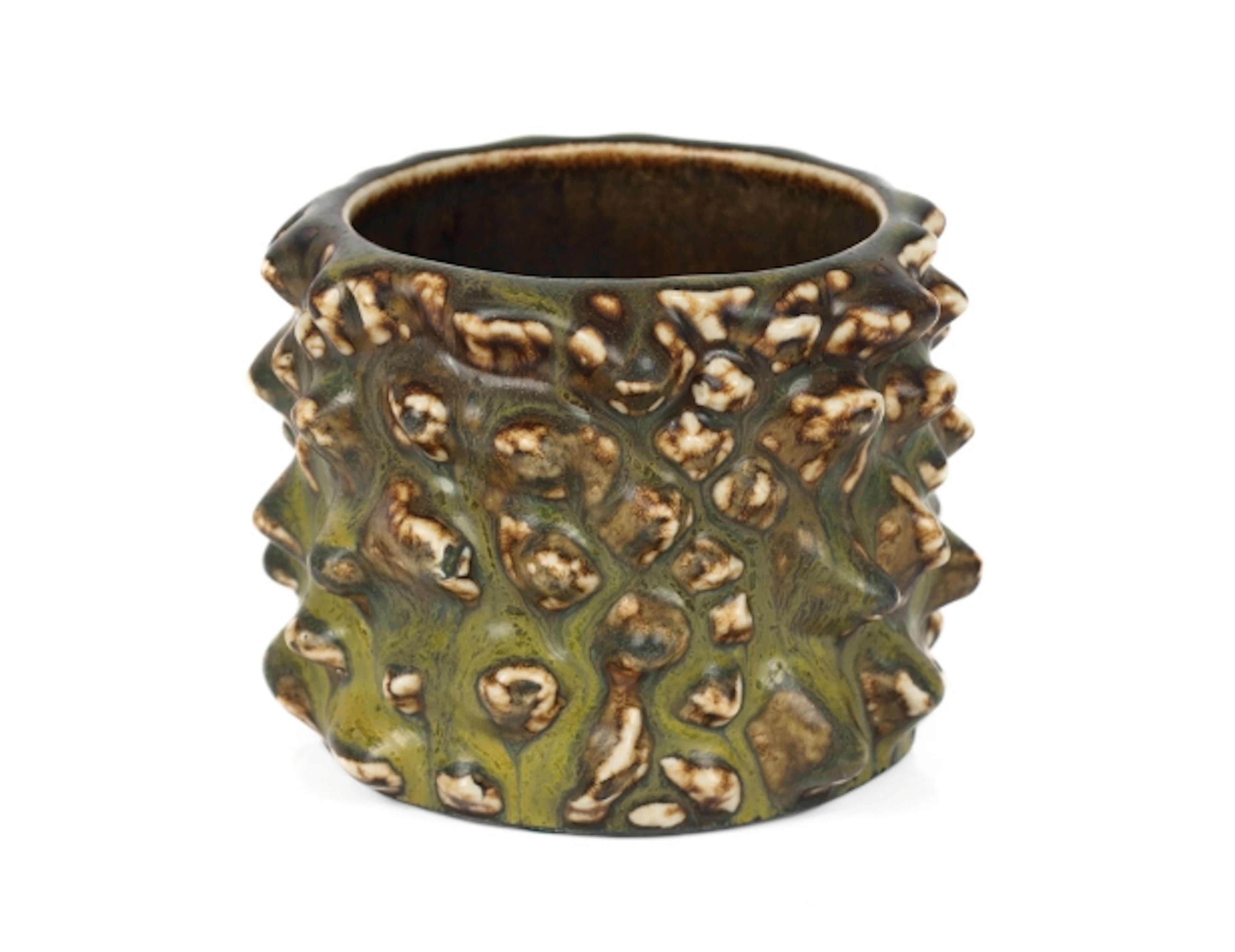 Axel Salto for Royal Copenhagen: Stoneware vase with solfatara glaze
