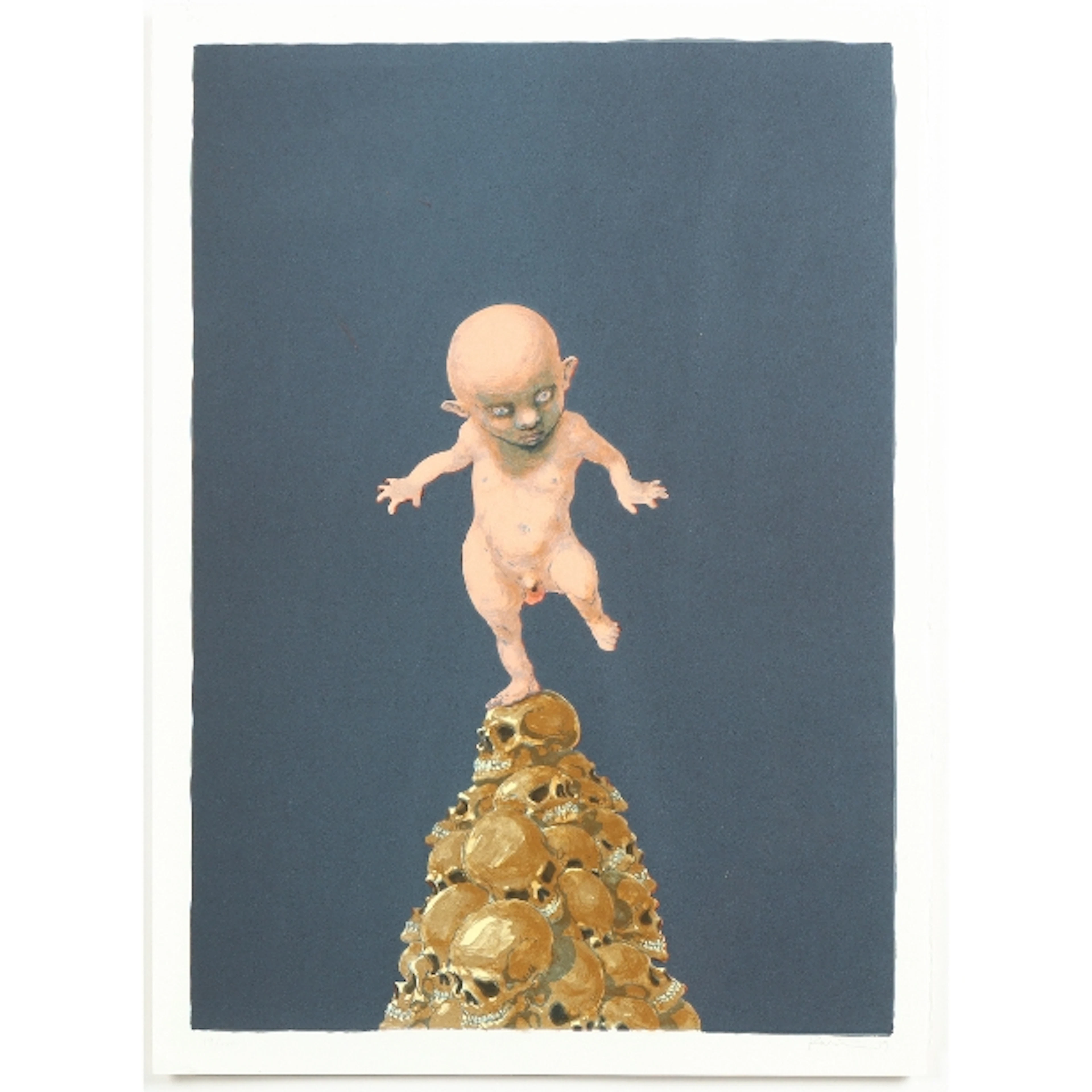 Michael Kvium. 'The Act'. Lithograph in colors, 19/100.