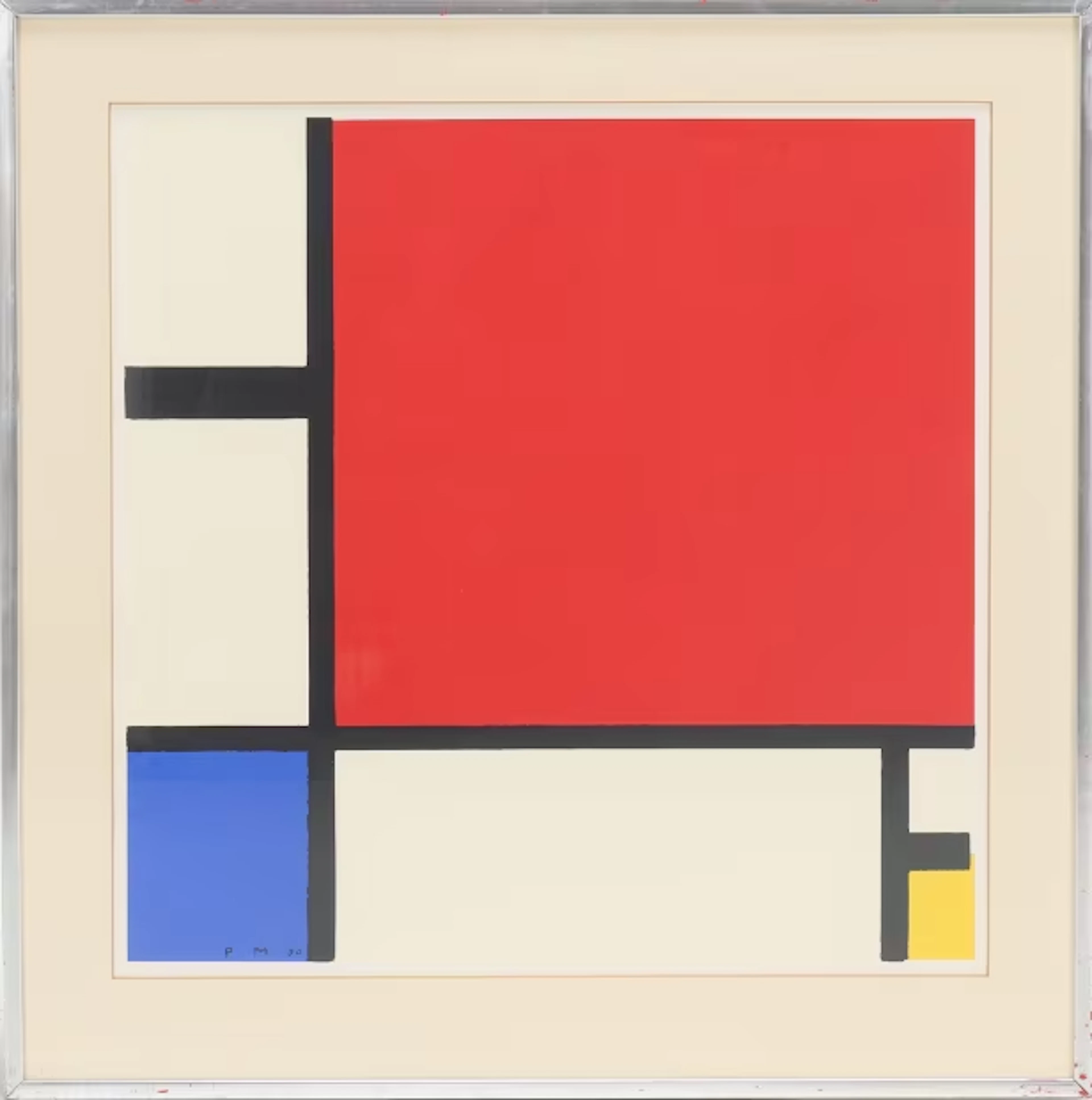 Piet Mondrian, after: 'Composition en rouge, bleu et jaune', serigraph
