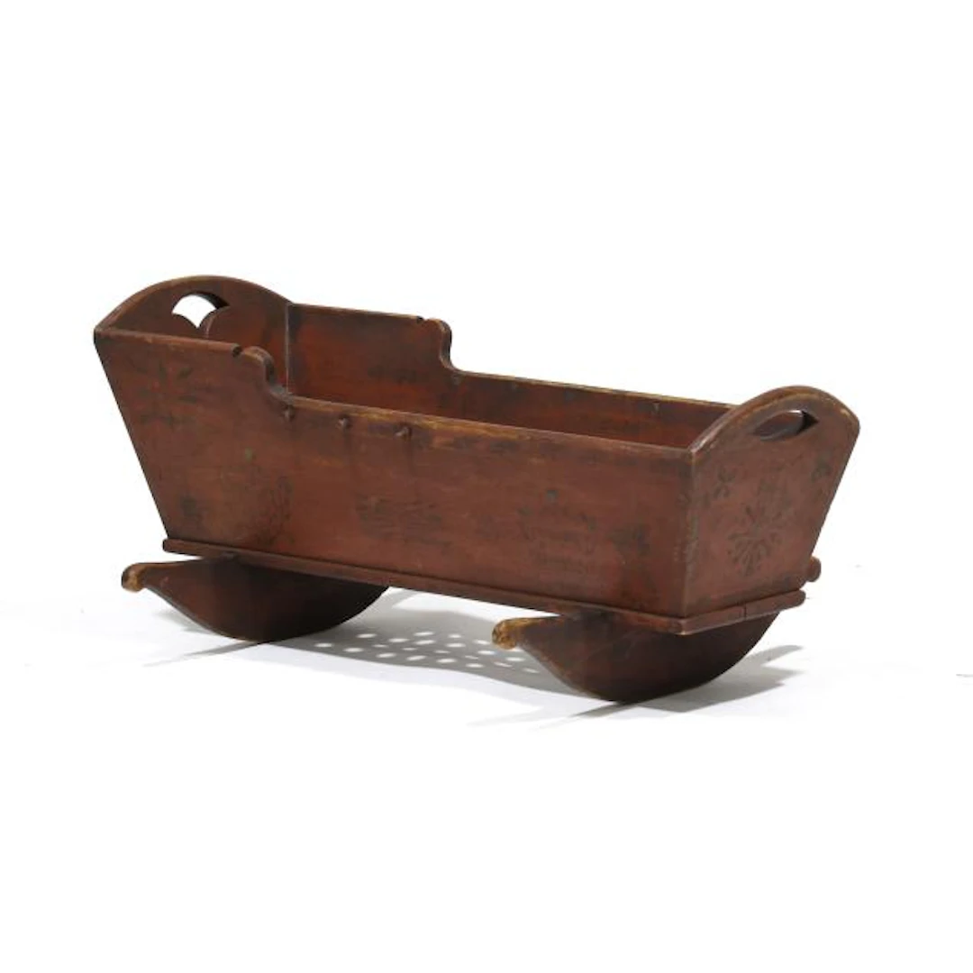 Antique American Painted Cradle