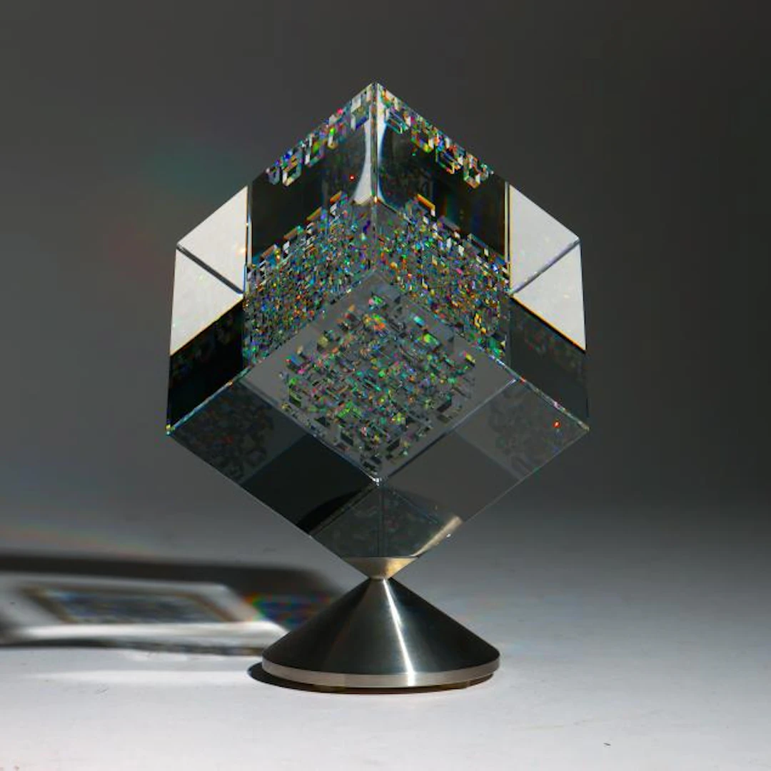 Jon Kuhn (American, b.1949), Presentation Cube Sculpture