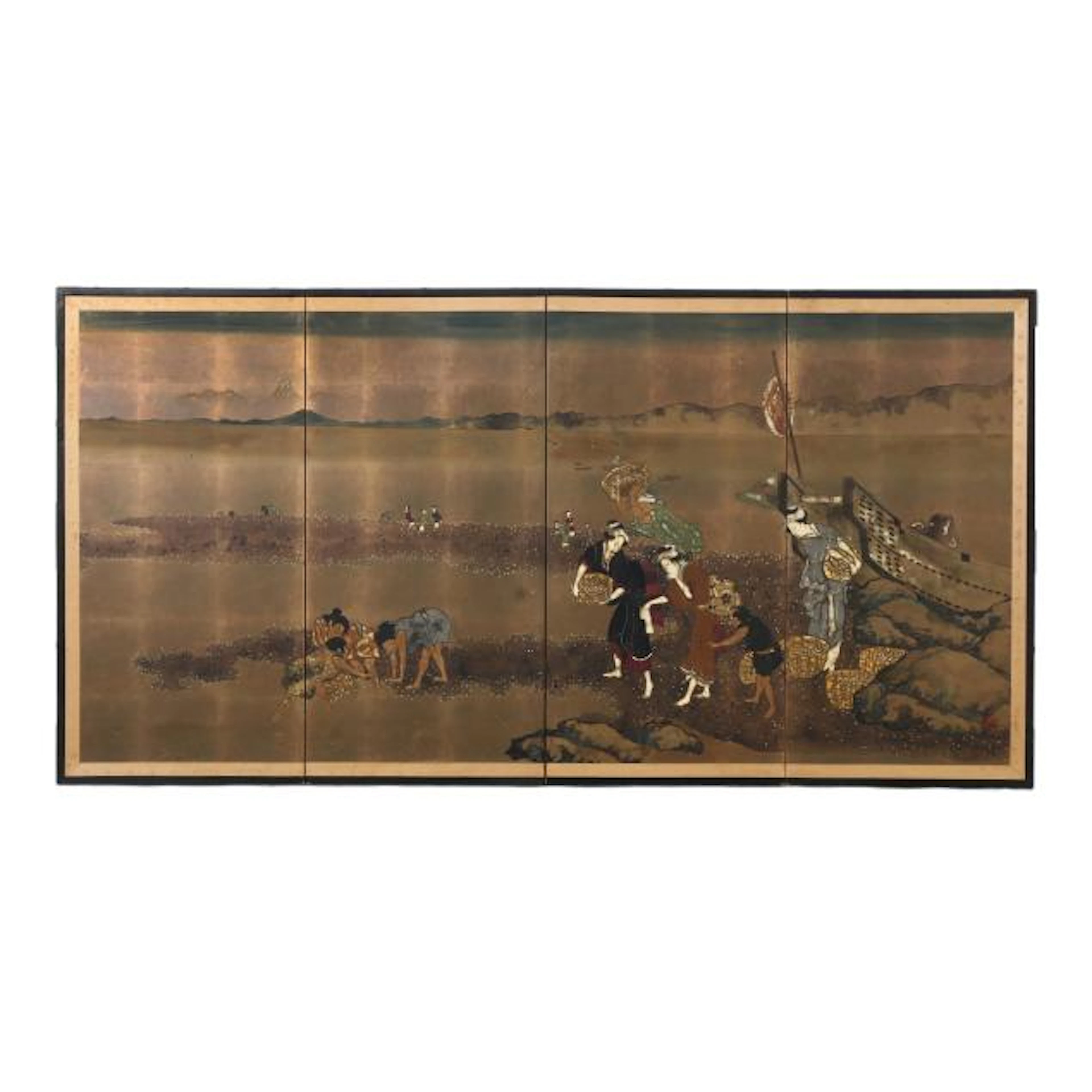 A Japanese Four-Panel Folding Screen