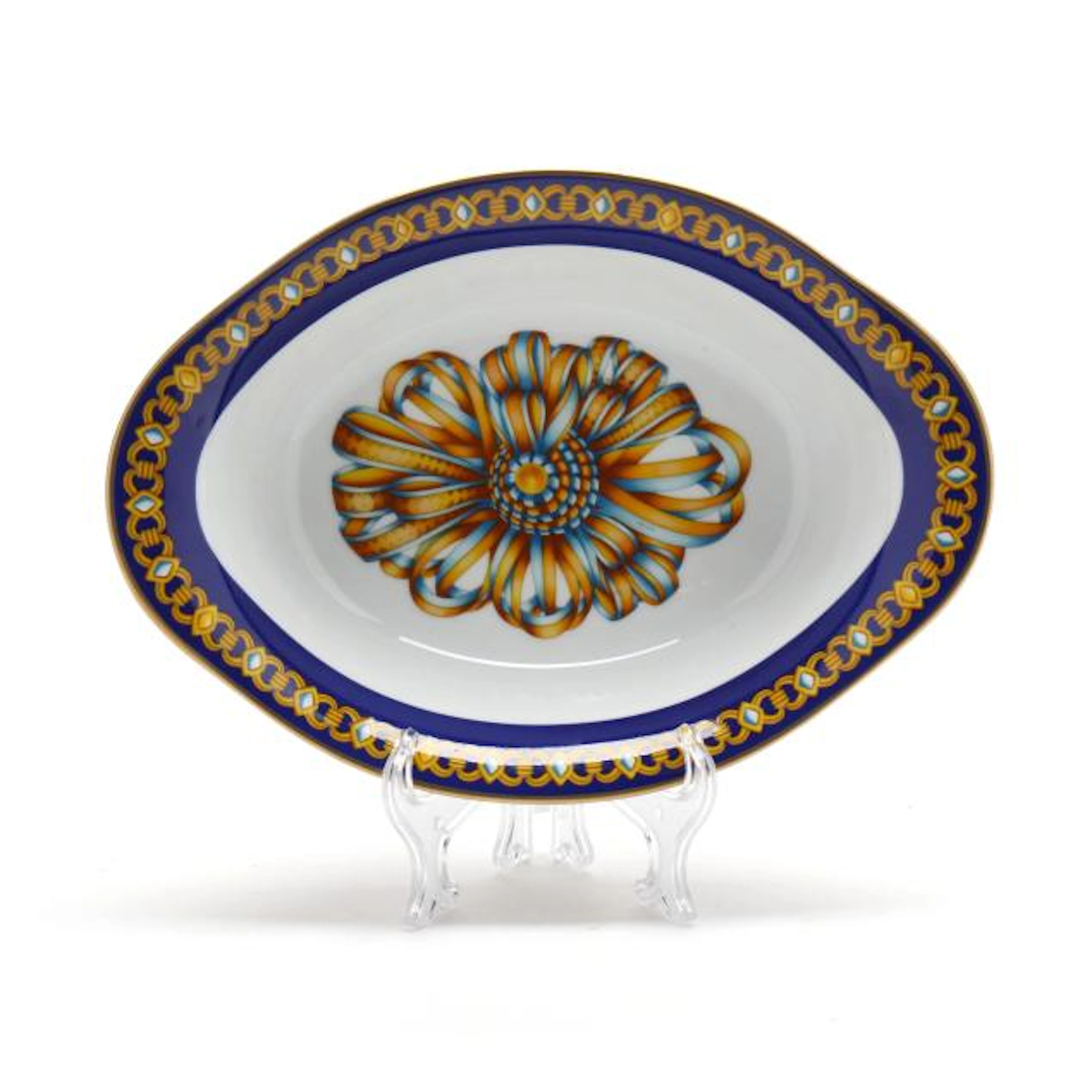 Hermès Cocarde de Soie Porcelain Serving Dish