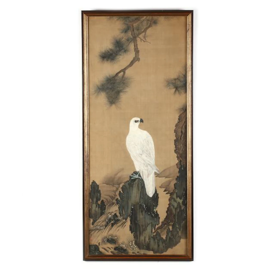 After Lang Shining (Giuseppe Castiglione) (1688-1766), White Eagle and Pine