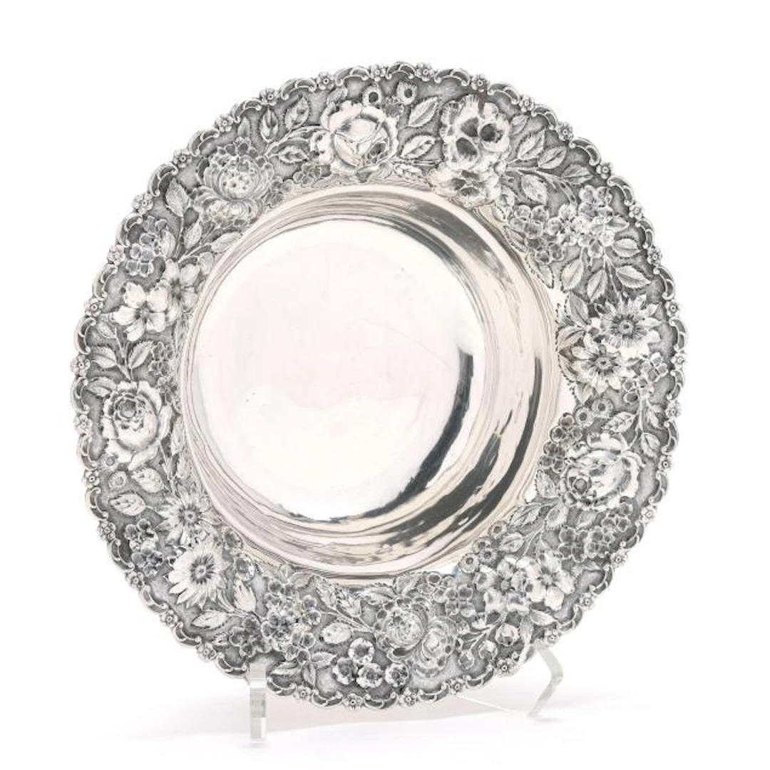 A. G. Schultz & Co. Repousse Sterling Silver Serving Bowl