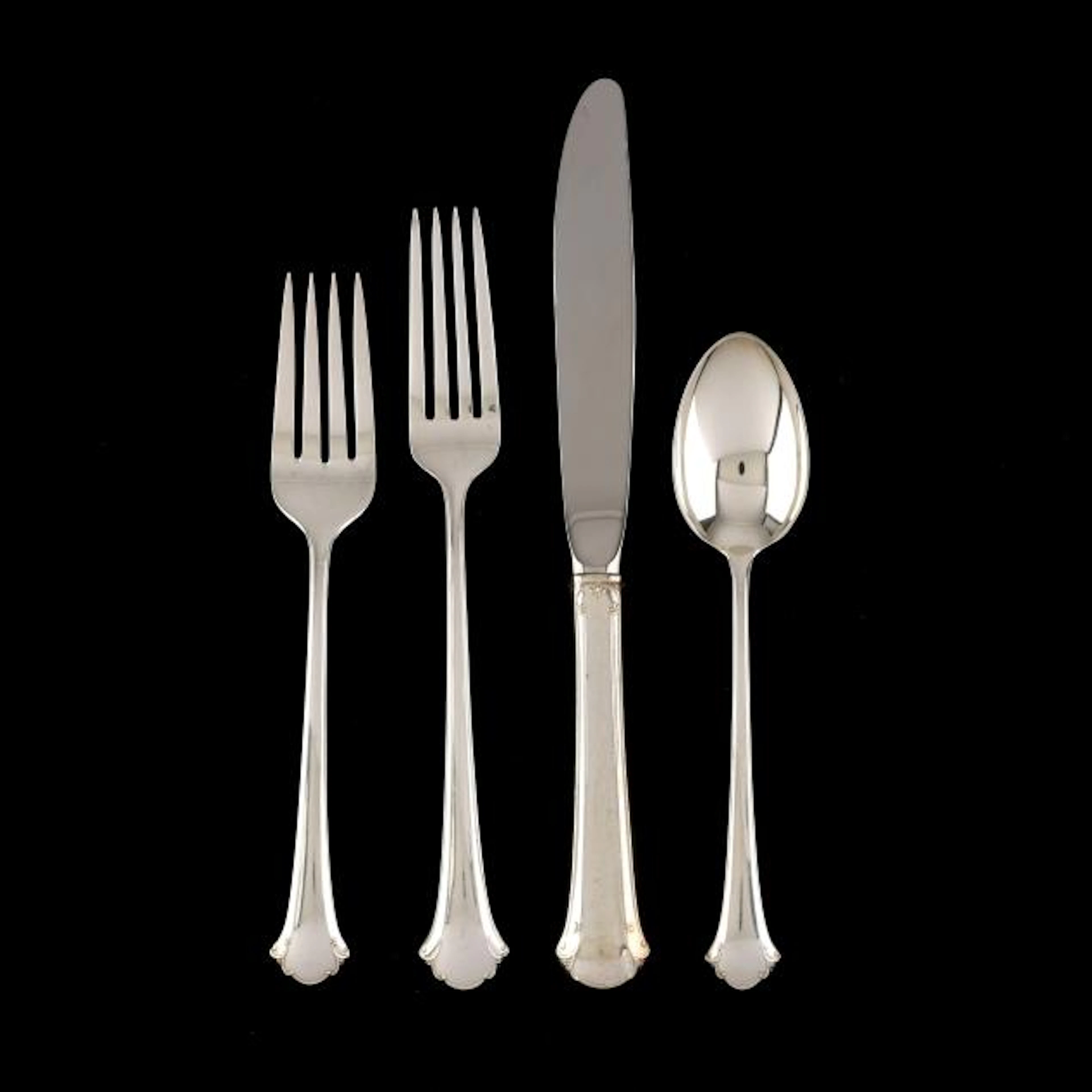 Towle Chippendale Sterling Silver Flatware Service for Twelve