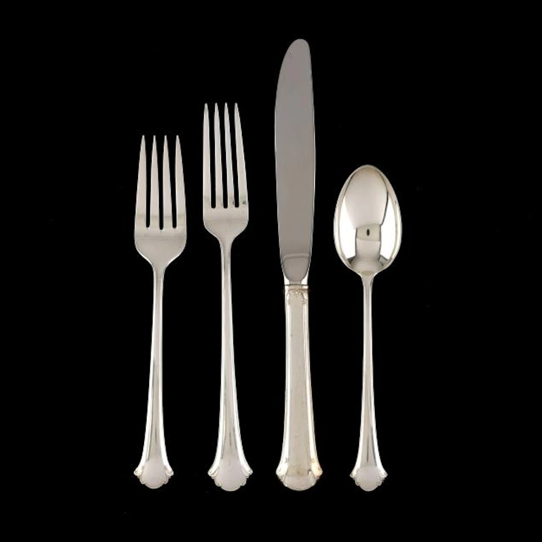 Towle Chippendale Sterling Silver Flatware Service for Twelve