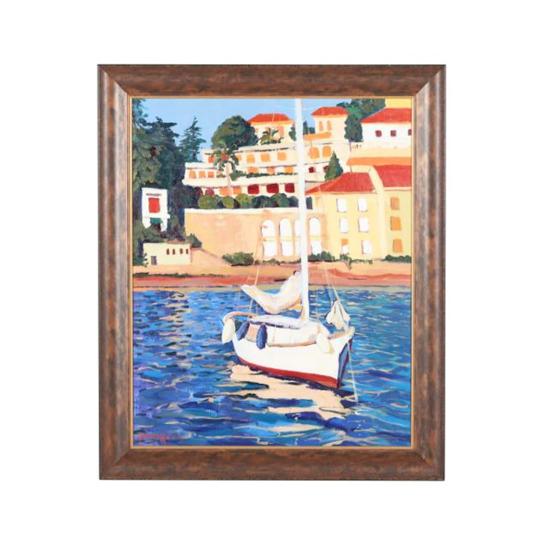 Stephen Moore (NC), Harbor View with Yacht