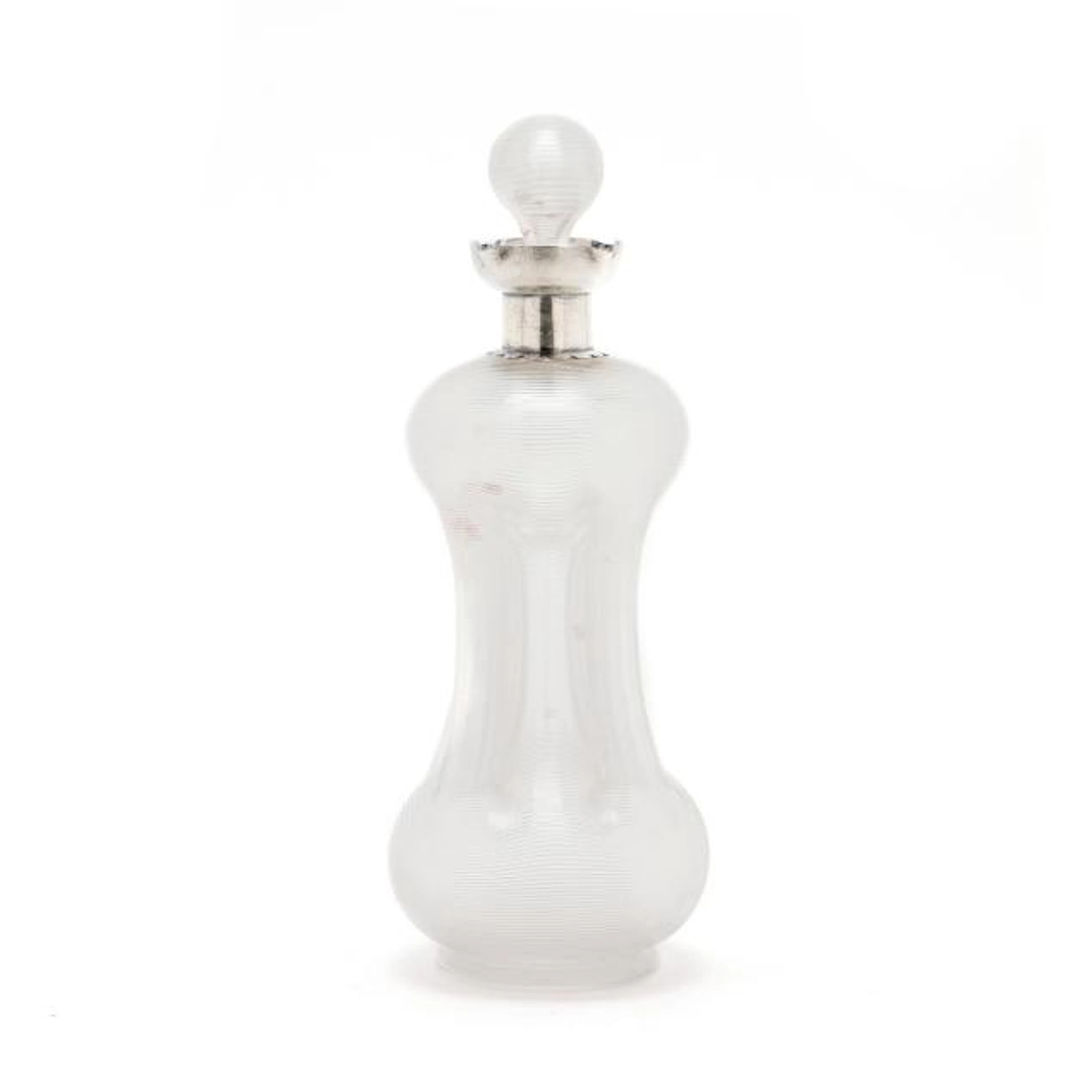 Victorian Silver and Glass Kutrolf Decanter