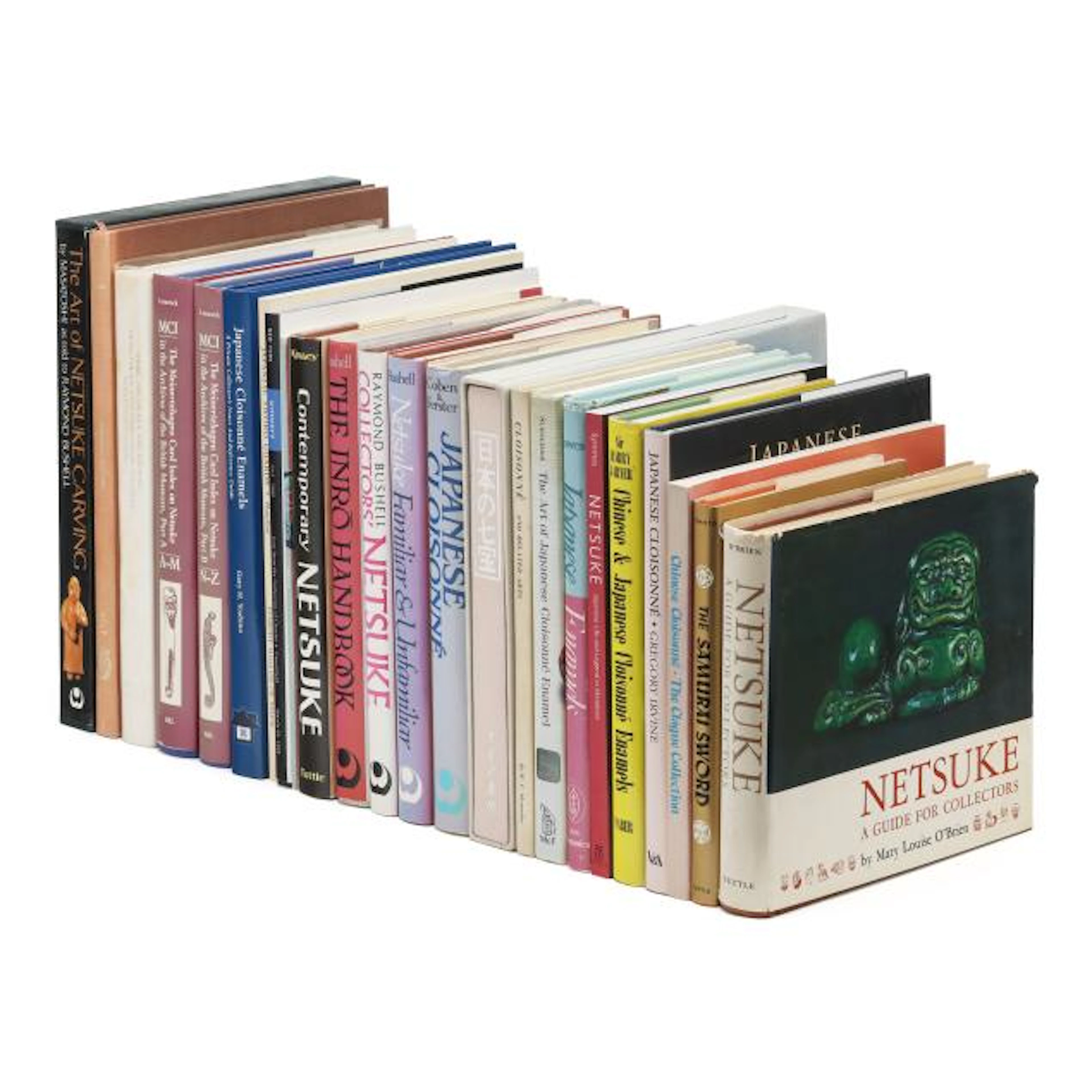 A Group of 24 Japanese Cloisonne and Netsuke Reference Art Books