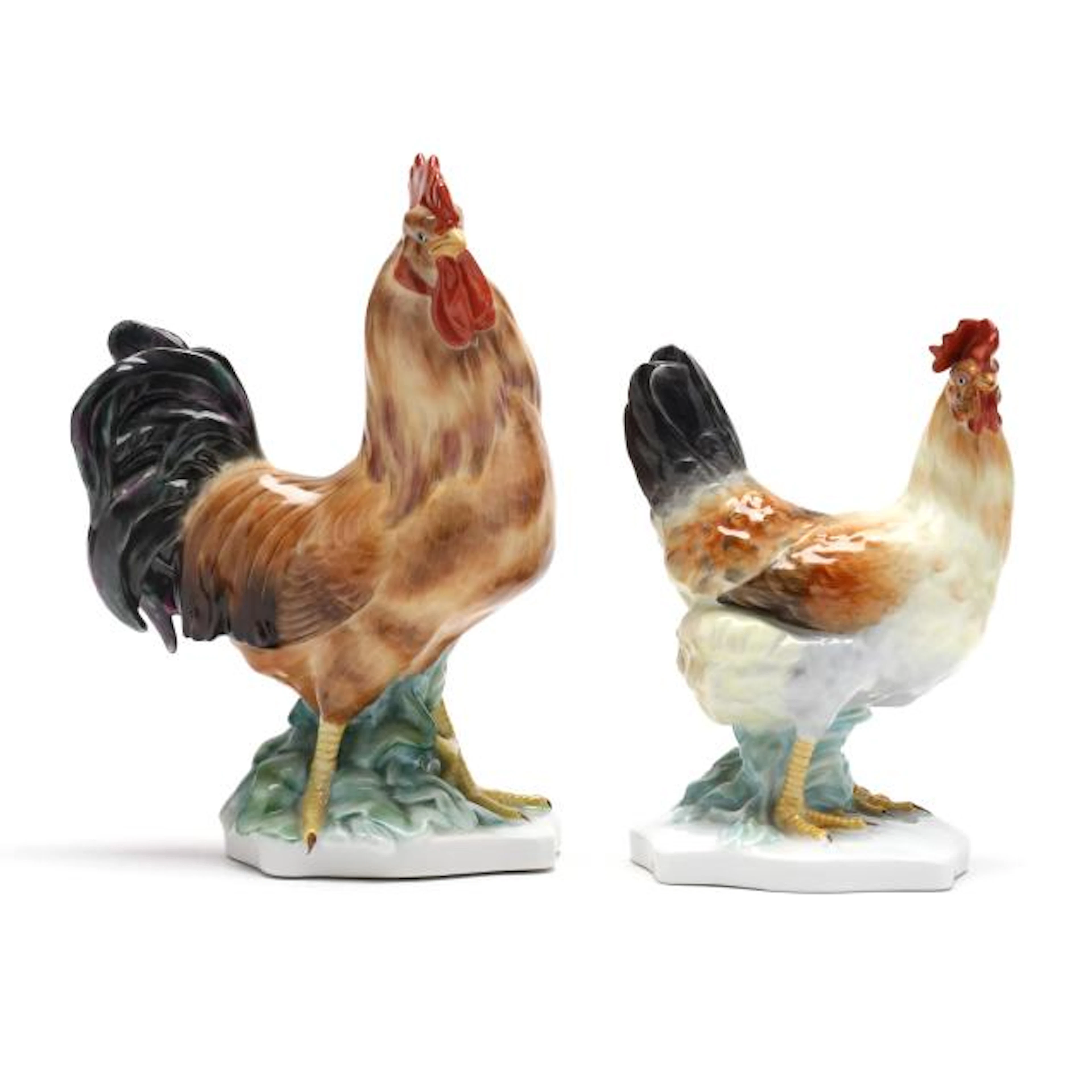 Herend Natural Rooster and Hen