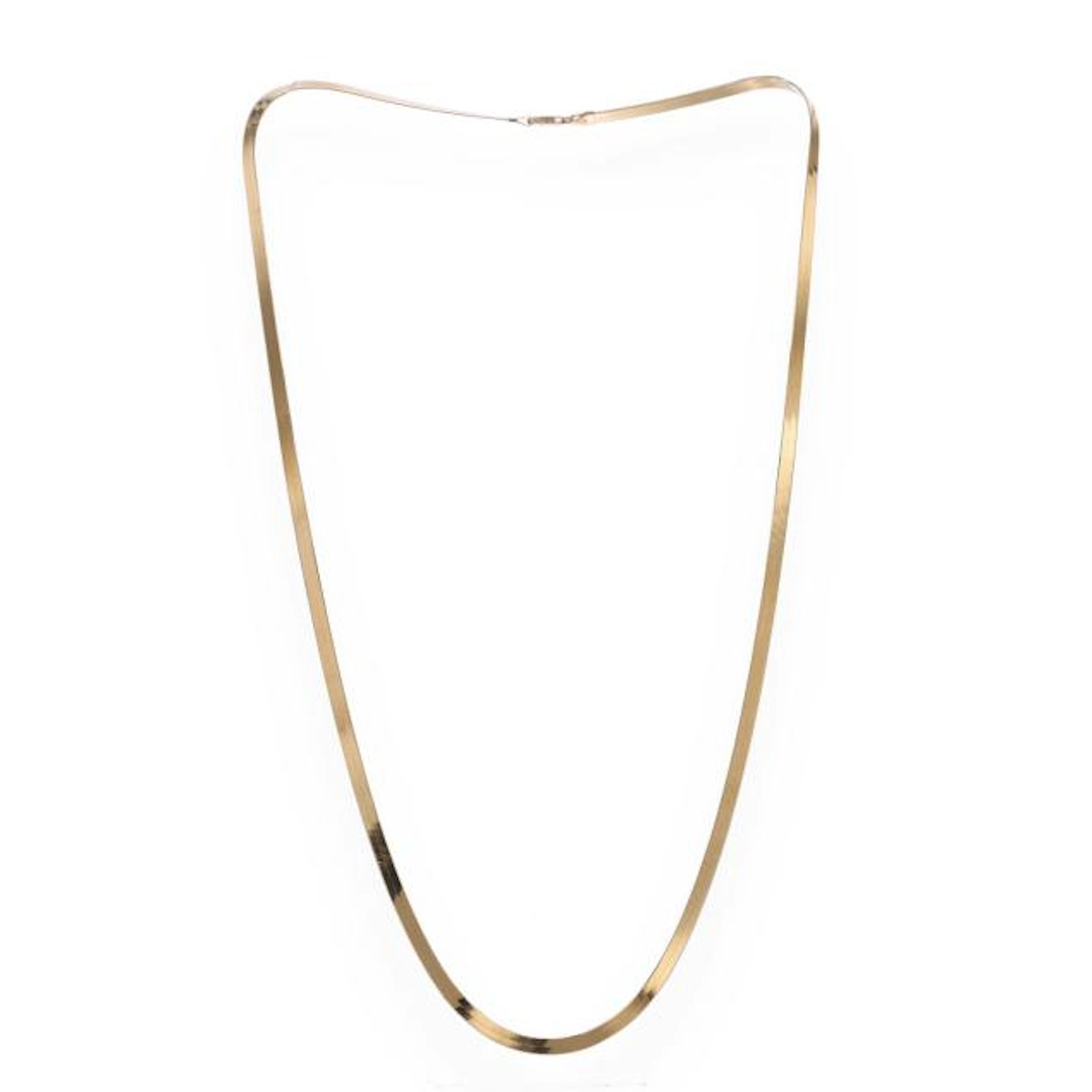Gold Herringbone Chain, Italy
