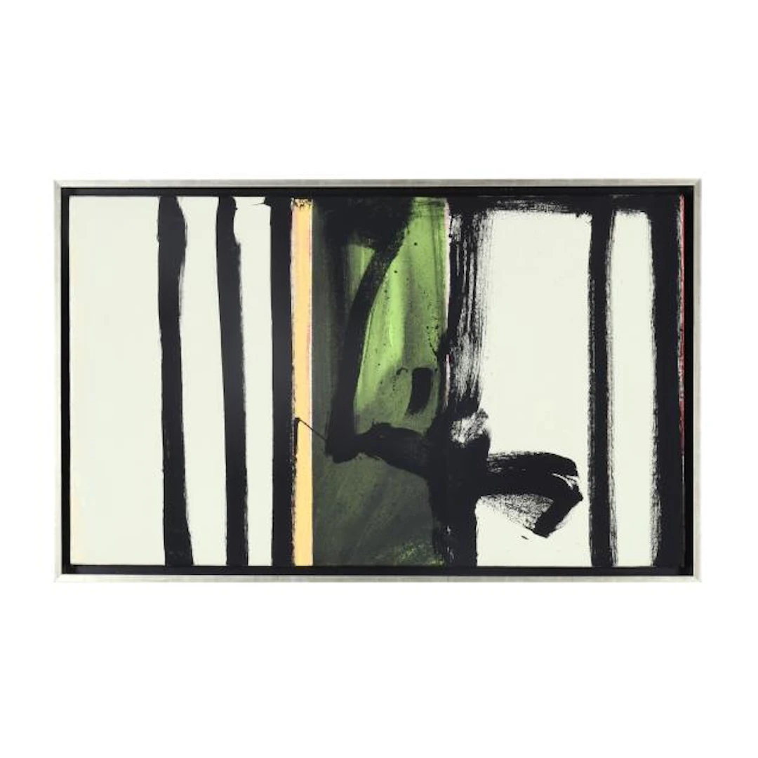 J. M. Henry (American, b. 1959), Untitled (Black and Green Abstract)