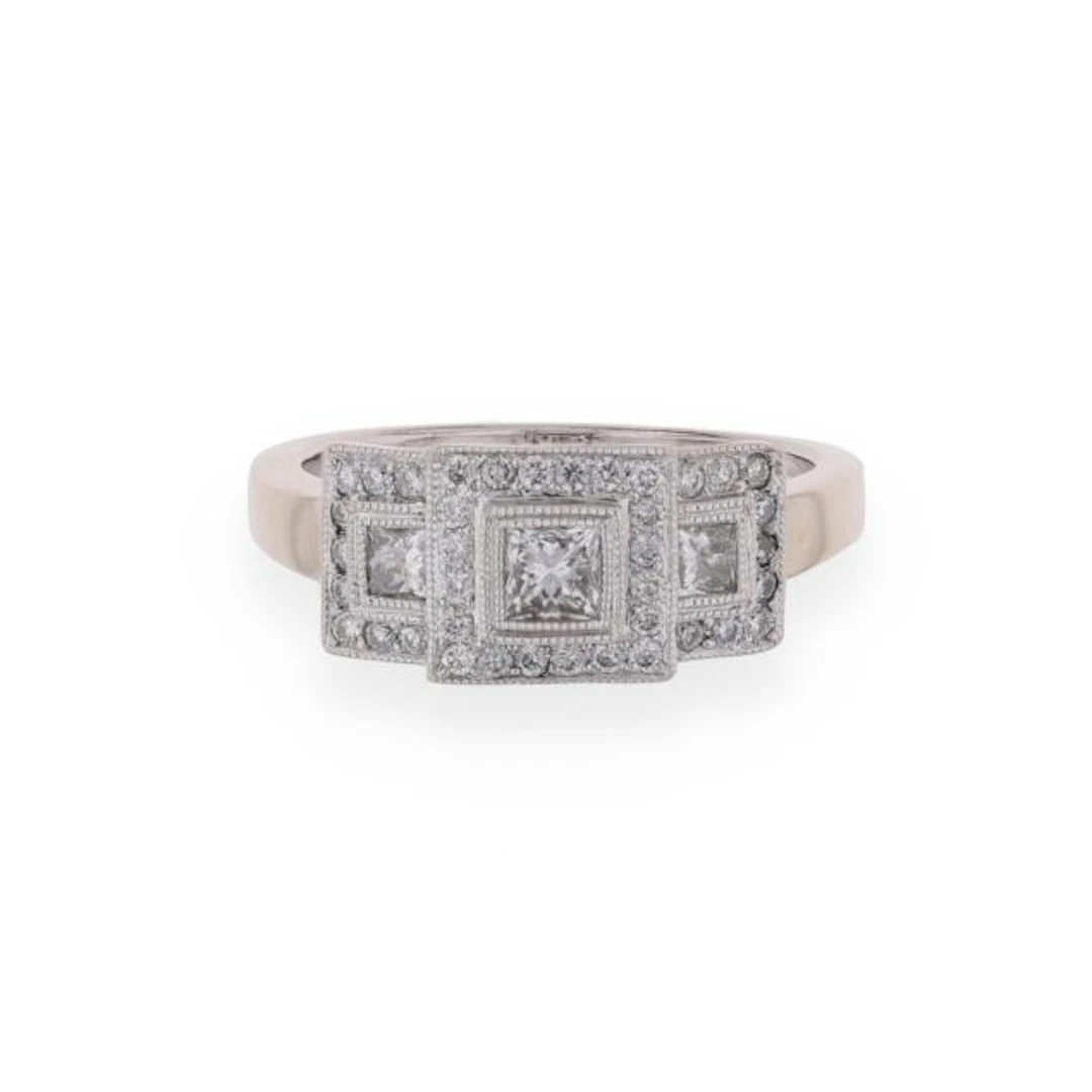 White Gold and Diamond Ring