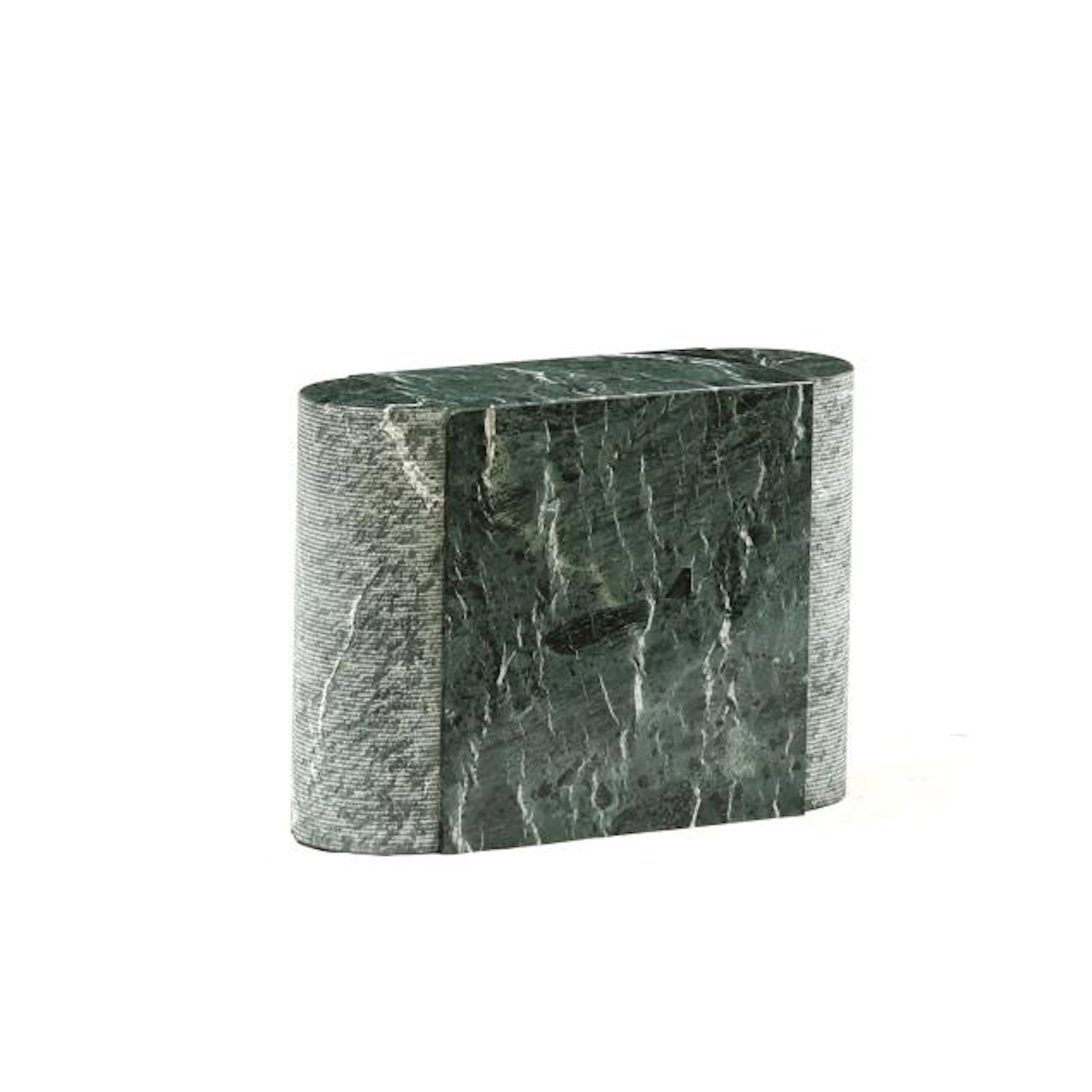 Post-Modern Green Marble Sculptural Side Table
