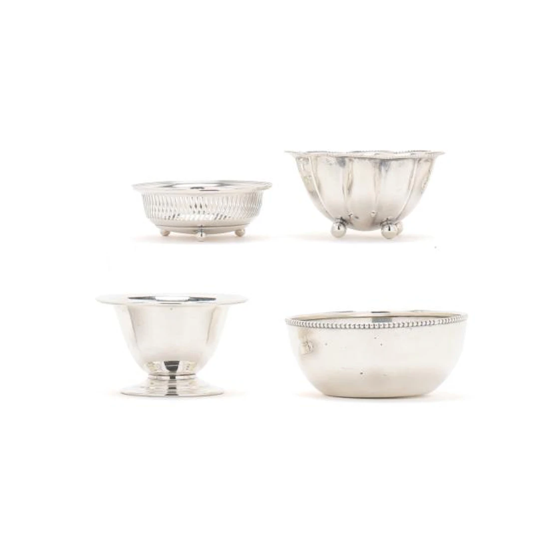 Four Small Sterling Silver Bowls