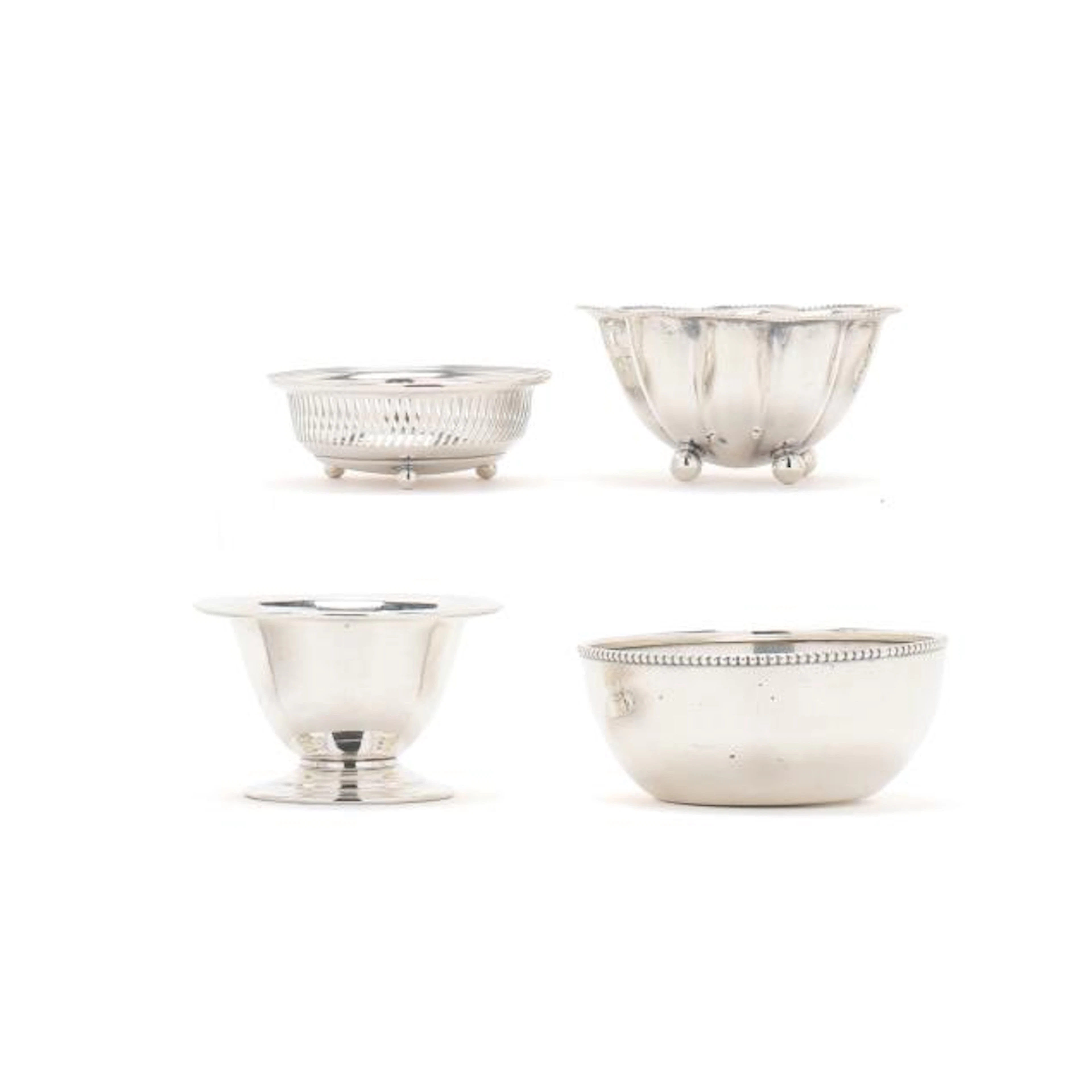 Four Small Sterling Silver Bowls