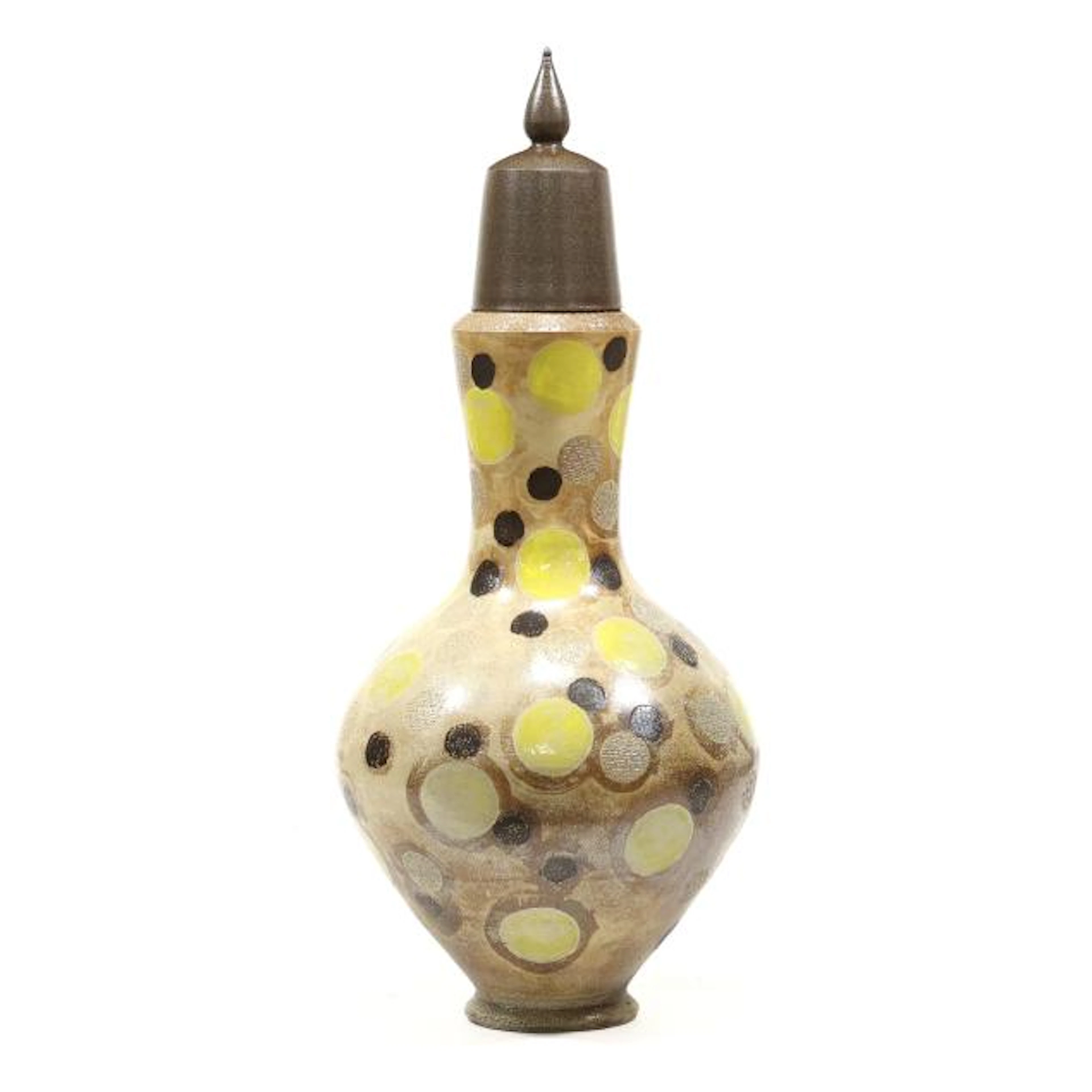 Mark Hewitt (NC, b. 1955), Monumental Stoneware Floor Vessel with Cover