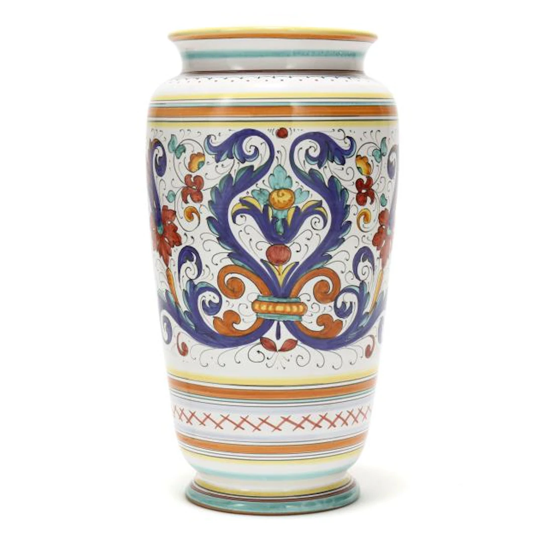 Grazia Deruta, Tall Pottery Floor Vase