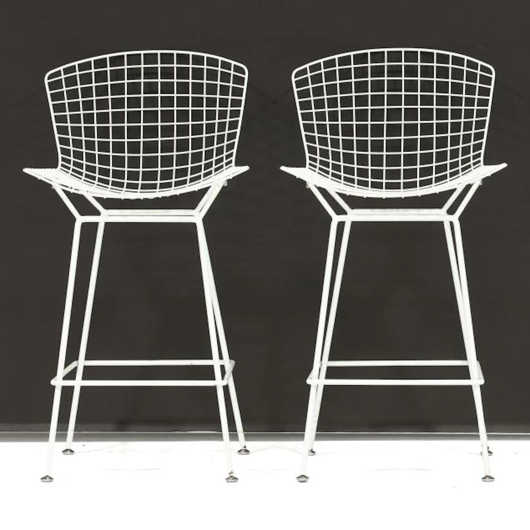 Harry Bertoia (Italian/American, 1915-1978), Pair of Wire Barstools