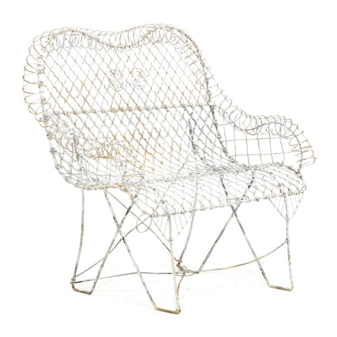 Antique Wirework Garden Settee