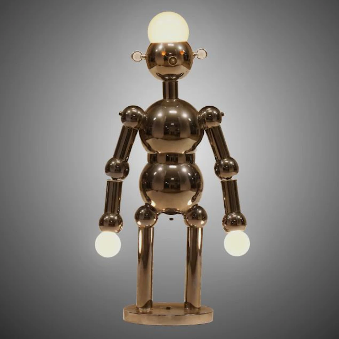 George Atrio (American, 20th Century), Chrome Robot Lamp