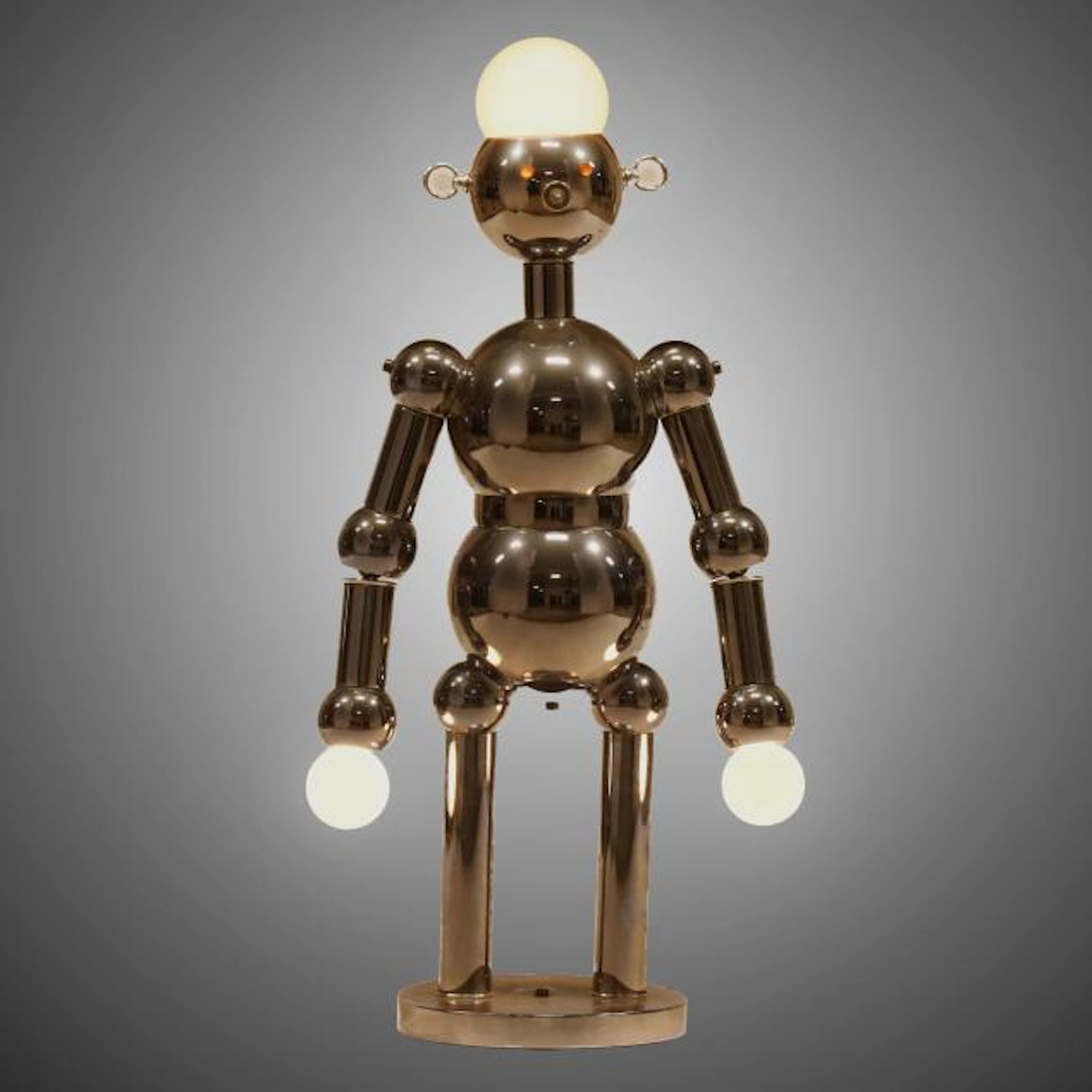 George Atrio (American, 20th Century), Chrome Robot Lamp